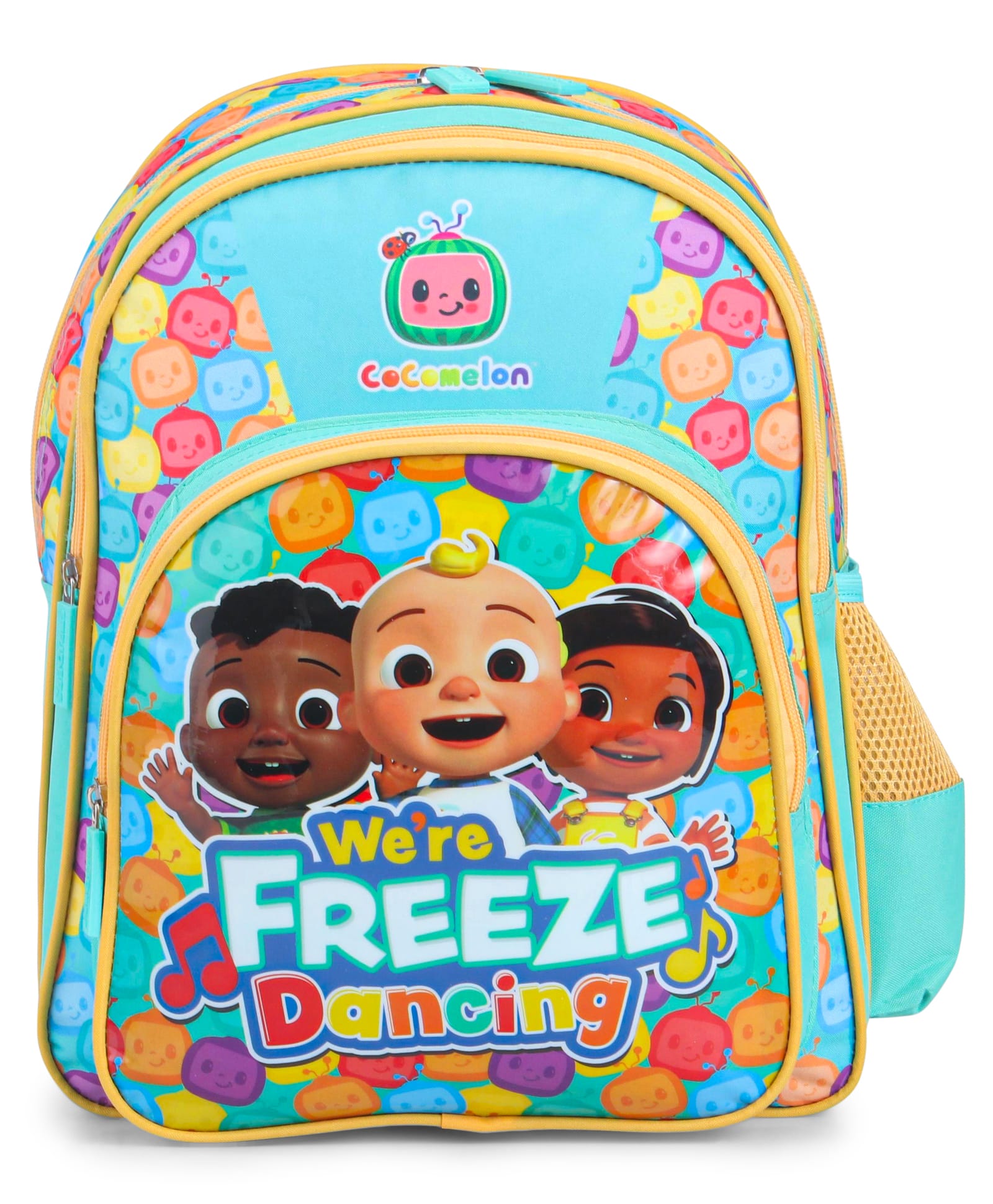 Cocomelon Two Compartment School Bag With PVC Embossed Front Pocket Green - Height 14 Inches-image-19