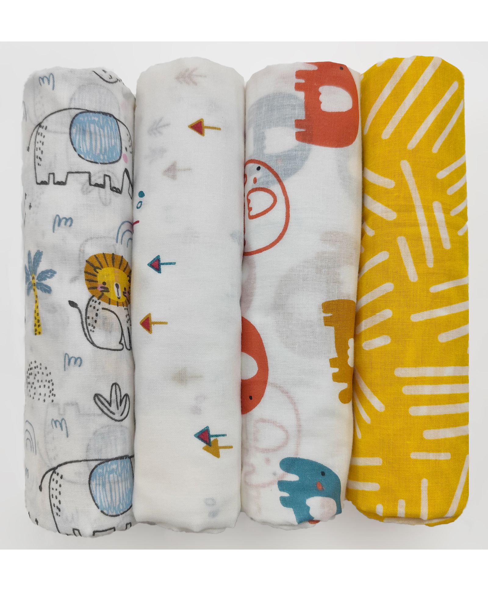Trance Home Linen Super Soft Cotton Malmal Swaddle Cloth Pack of 4 - Peeples & Pine-picture-35