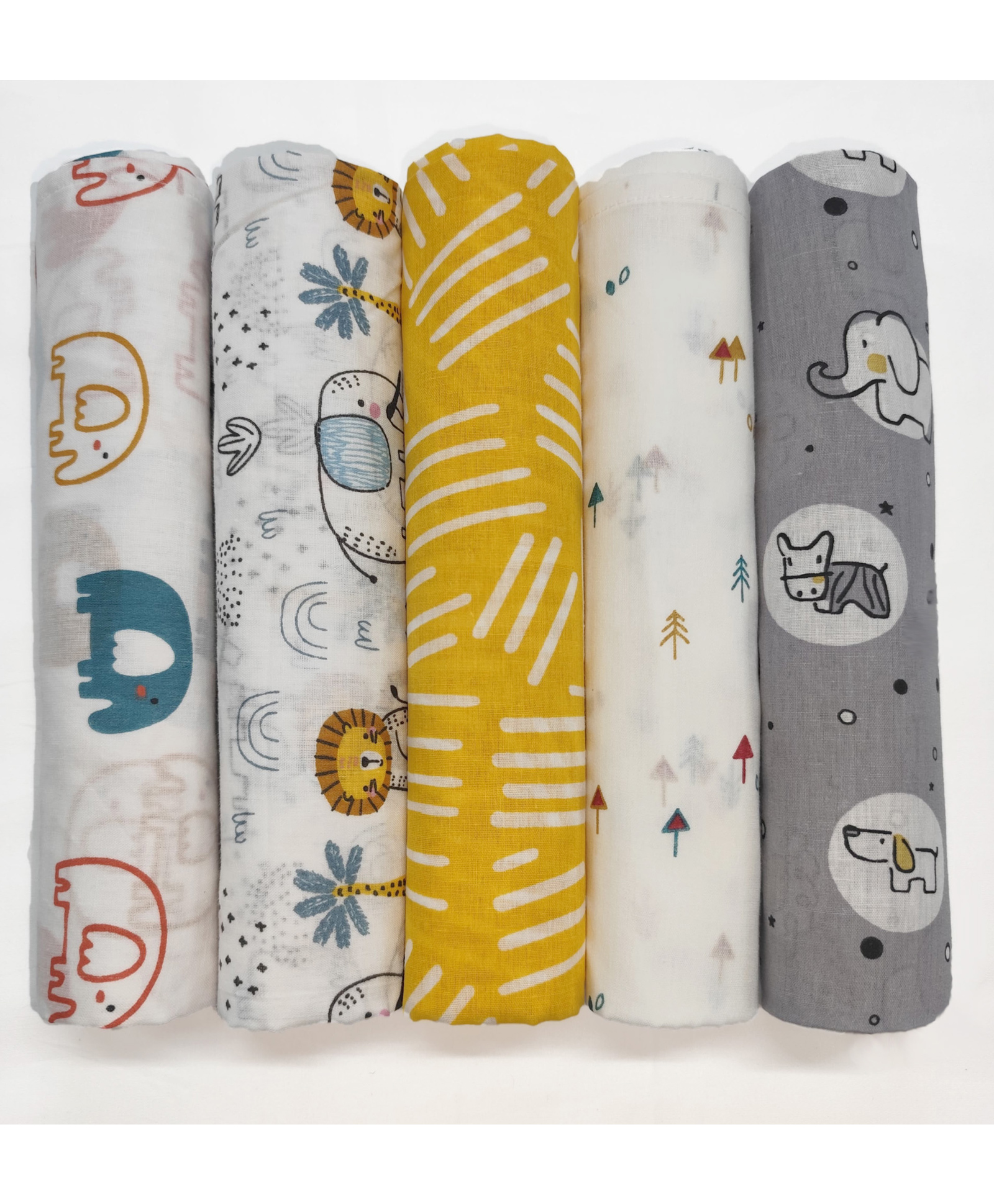 Trance Home Linen Super Soft Cotton Malmal Swaddle Cloth Pack of 5 - Peeples & Pine