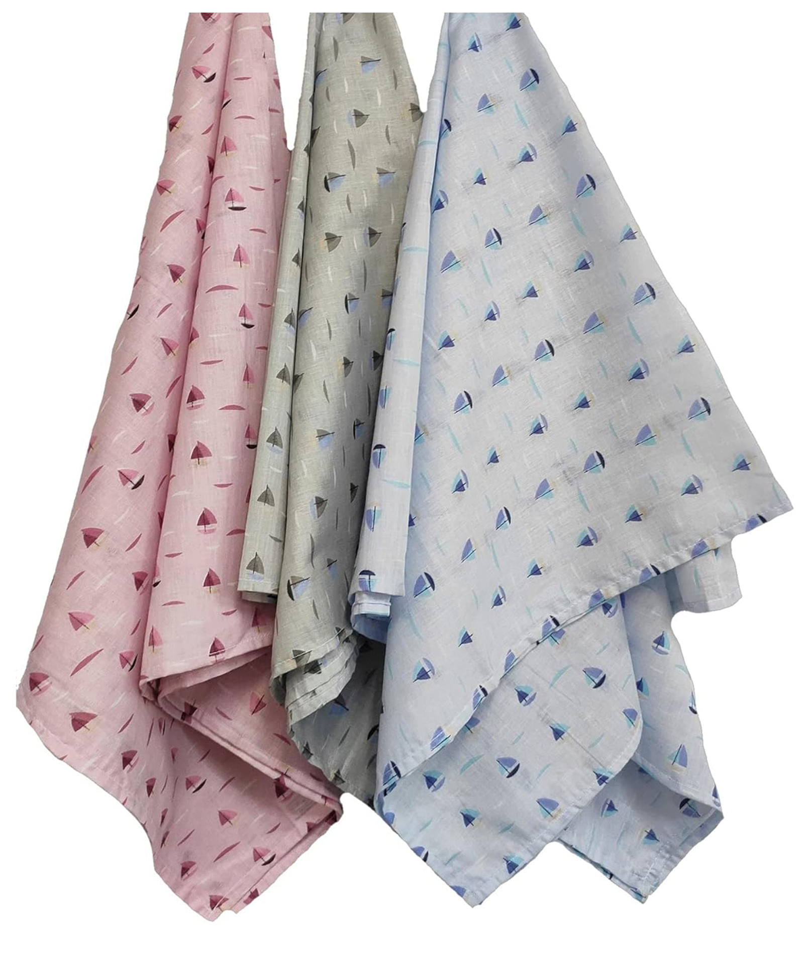 Trance Home Linen Super Soft Cotton Malmal Swaddle Cloth Pack of 3 - Color Boats-image-41