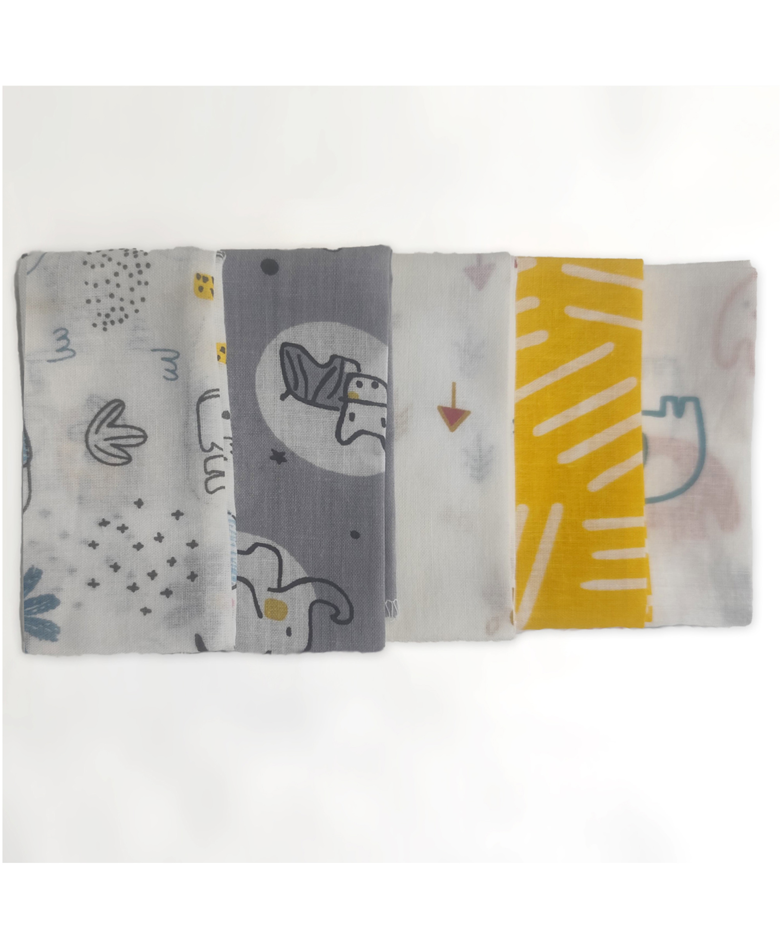 Trance Home Linen Super Soft Cotton Thin Malmal Face Towels Peeples & Pine - Pack of 5 pcs)-picture-32