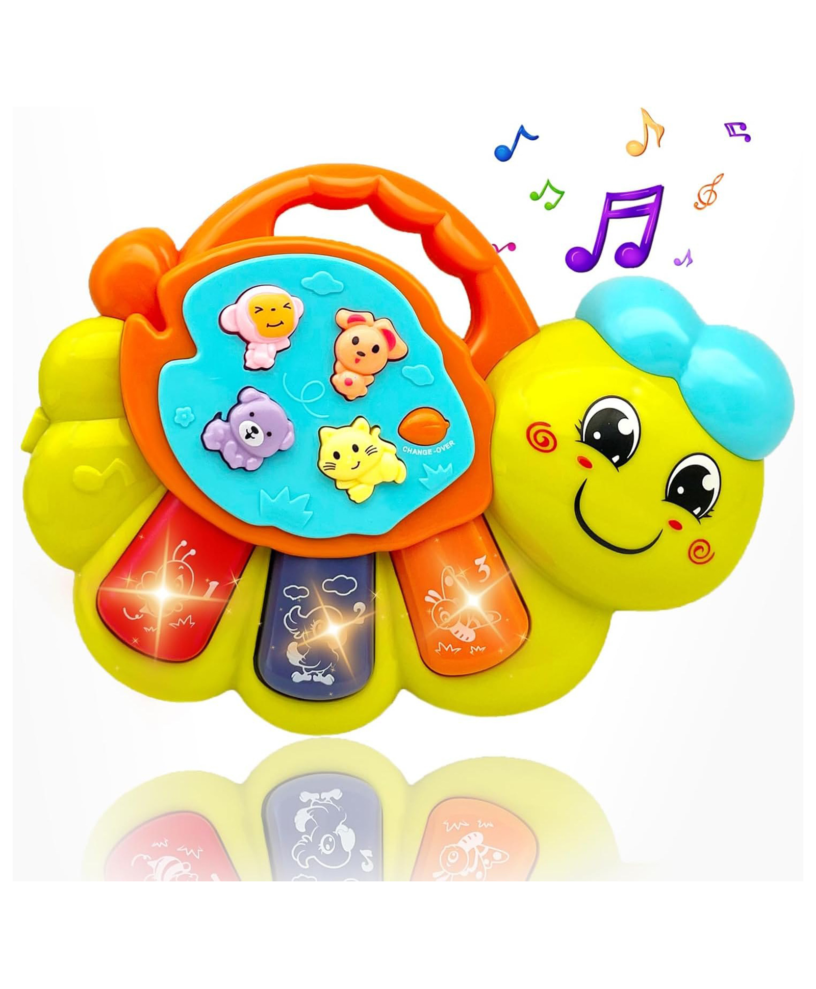 Azhari Musical Worm Piano Keyboard Early Learning Educational Toy with Light & Sound Toy for kids Color May Vary-picture-15