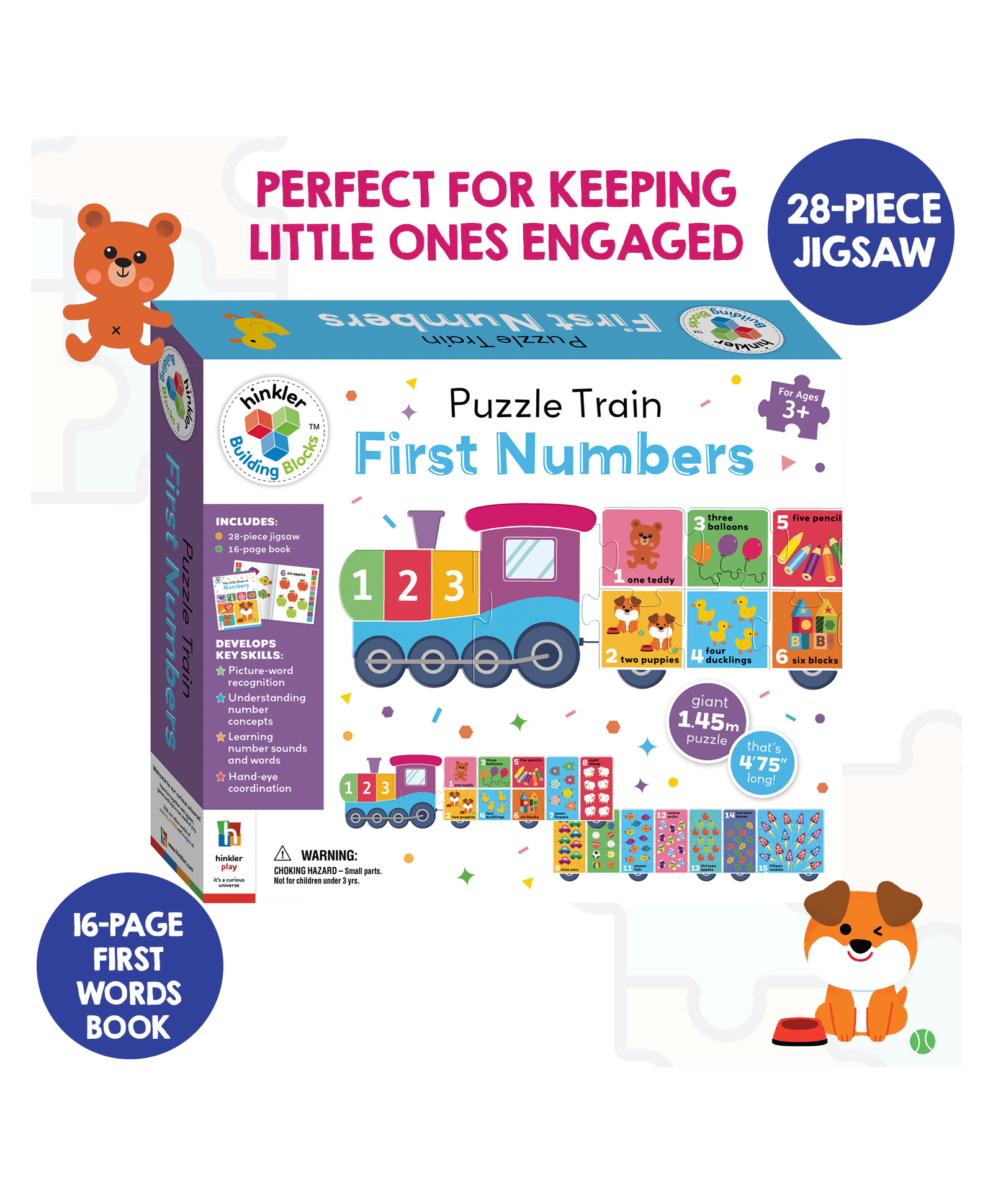 Parragon Building Blocks Puzzle Train First Numbers Jigsaw Puzzle Set-image-38