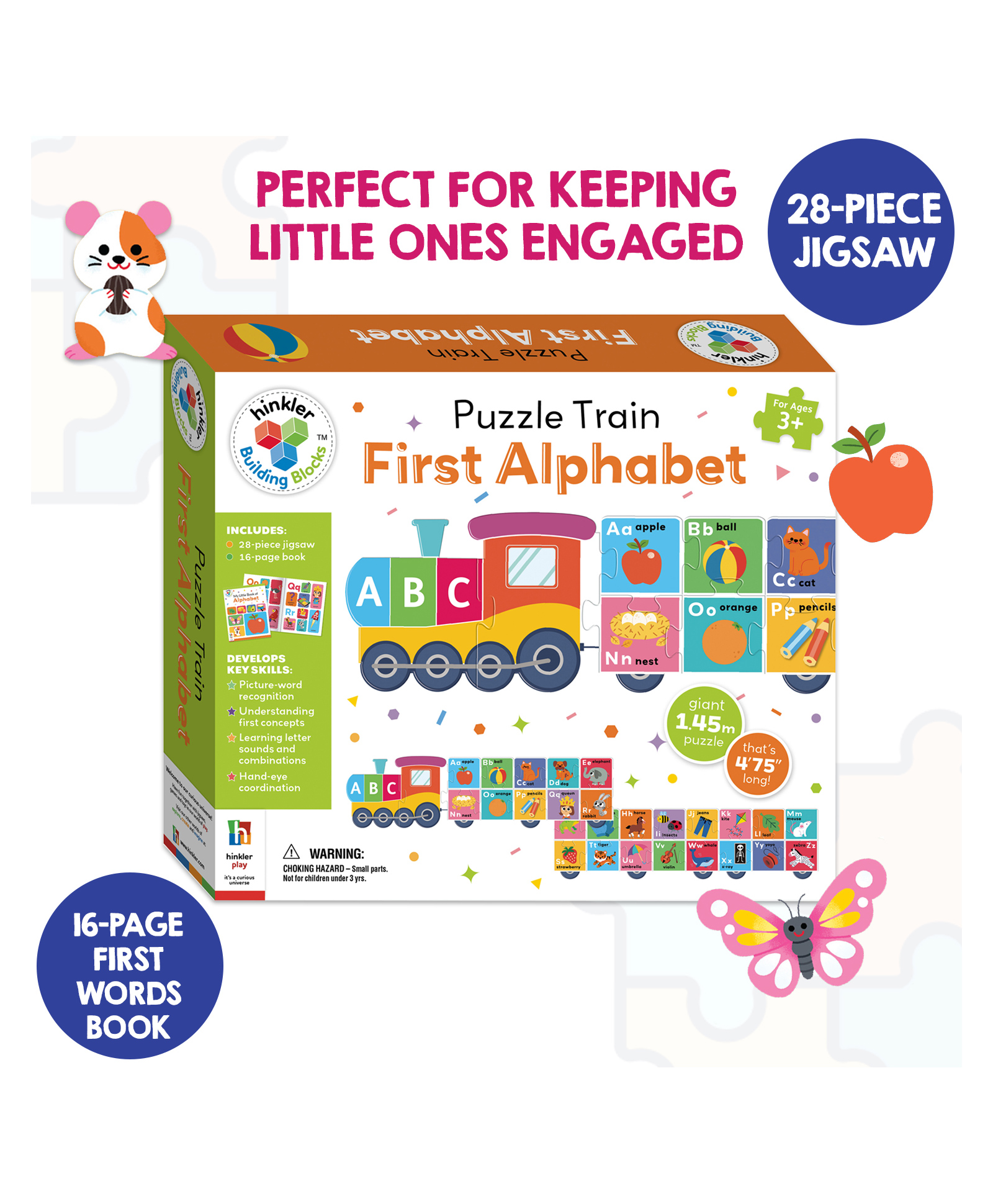 Parragon Building Blocks Puzzle Train First Alphabet | Jigsaw Set | Learning with Fun for Toddlers-image-37