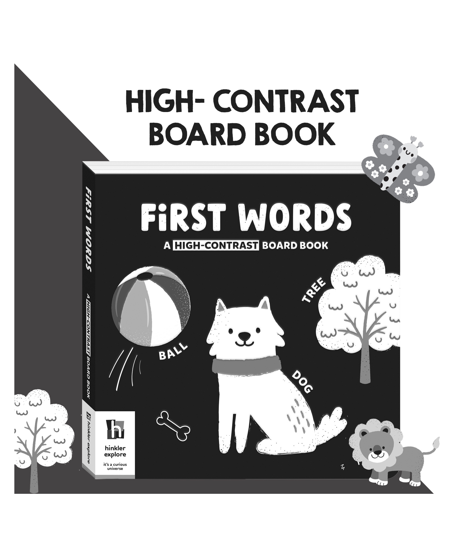 First Words A High-Contrast Board Book | Black and White Board Book | For Toddlers - English-image-22