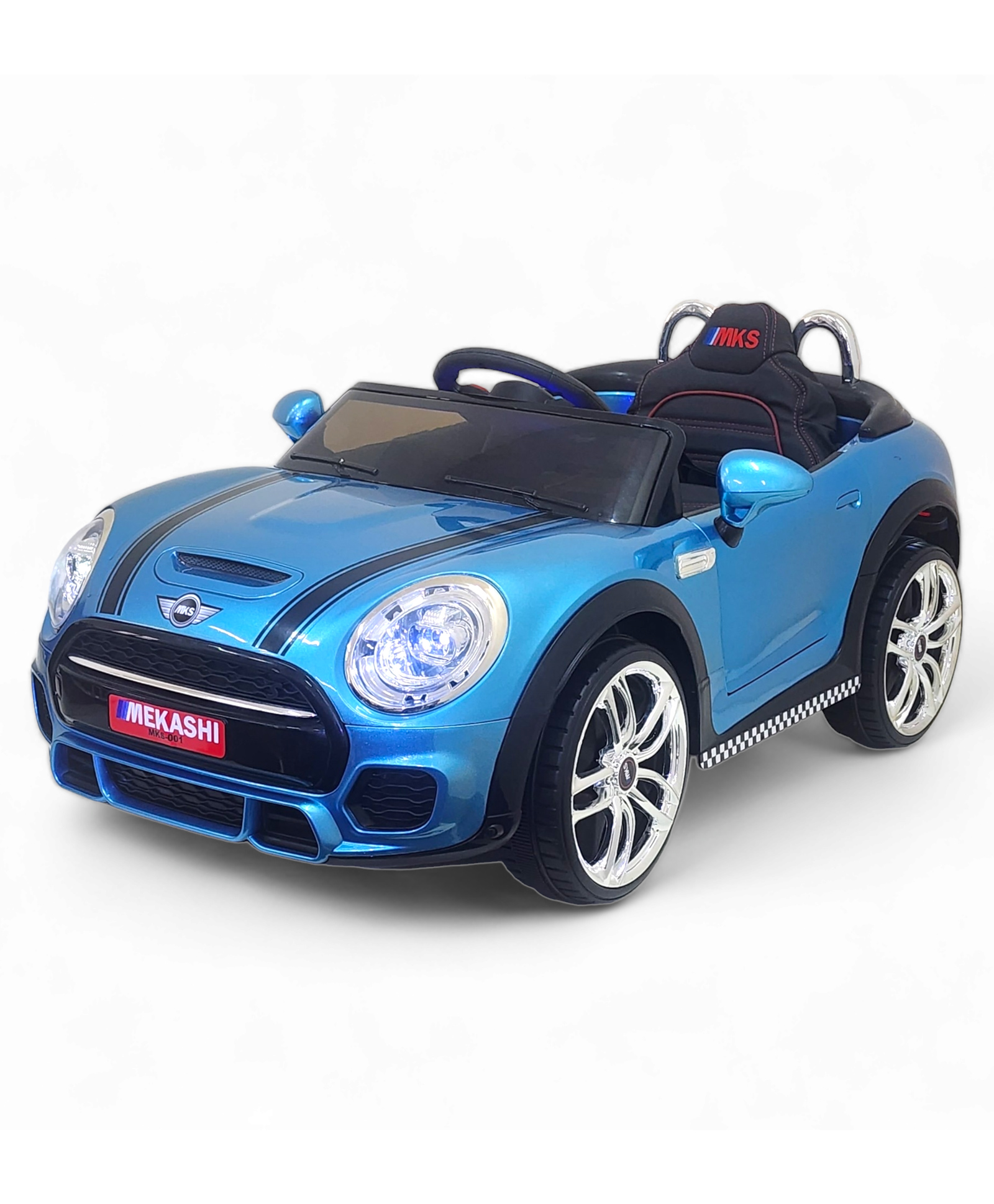 Mekashi Battery Operated Ride On Car for Kids - Blue-picture-2