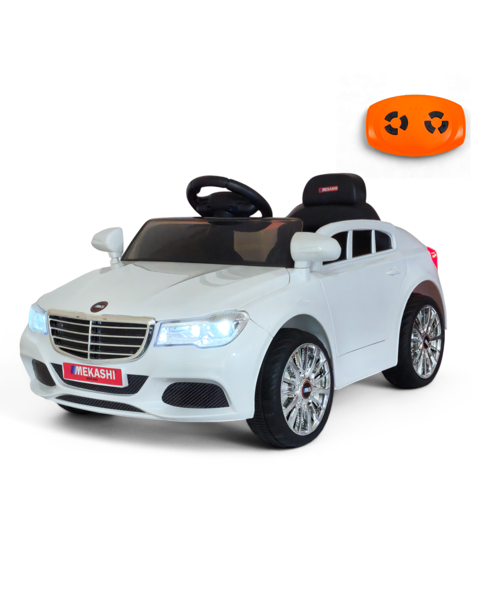 Mekashi Battery Operated Ride On Car for Kids - White-picture-27