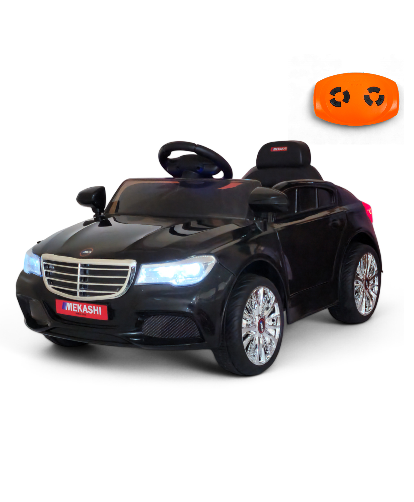 Mekashi Battery Operated Ride On Car for Kids - Black-picture-3
