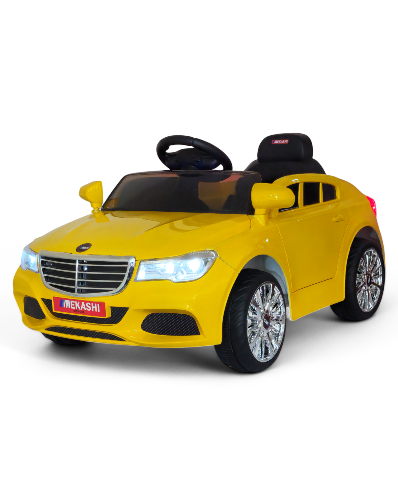 Mekashi Battery Operated Ride On Car for Kids - High Gloss Yellow-picture-0