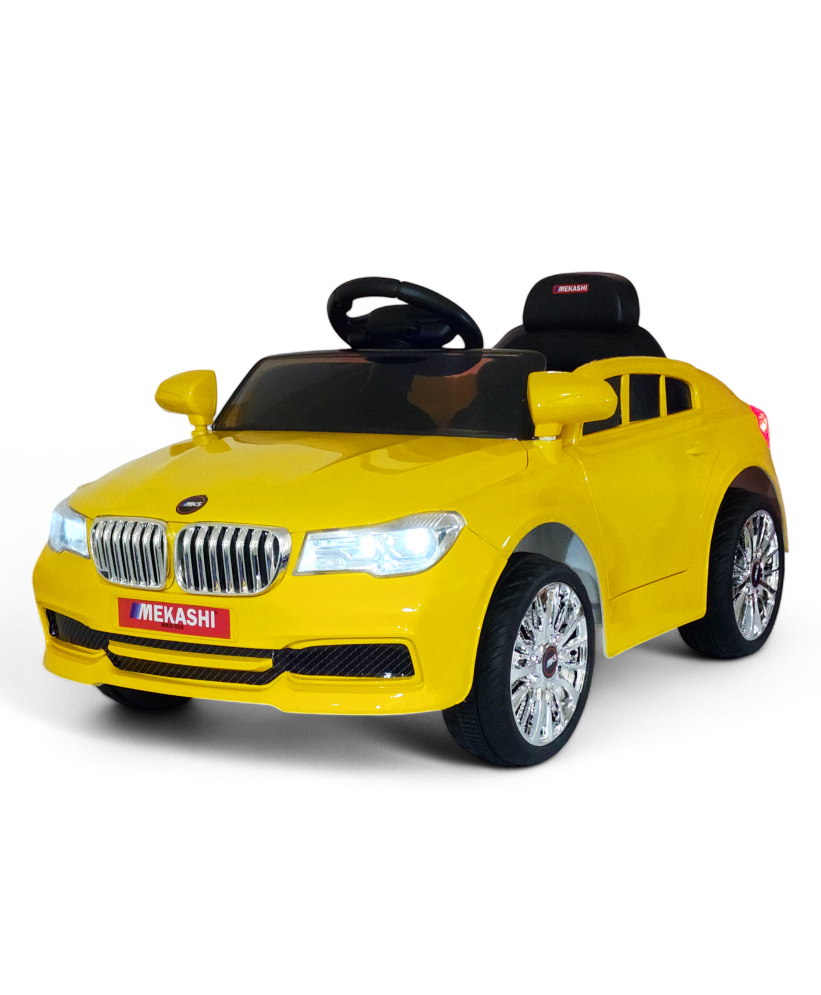 Mekashi Battery Operated Ride On Car for Kids - High Gloss Yellow-picture-8