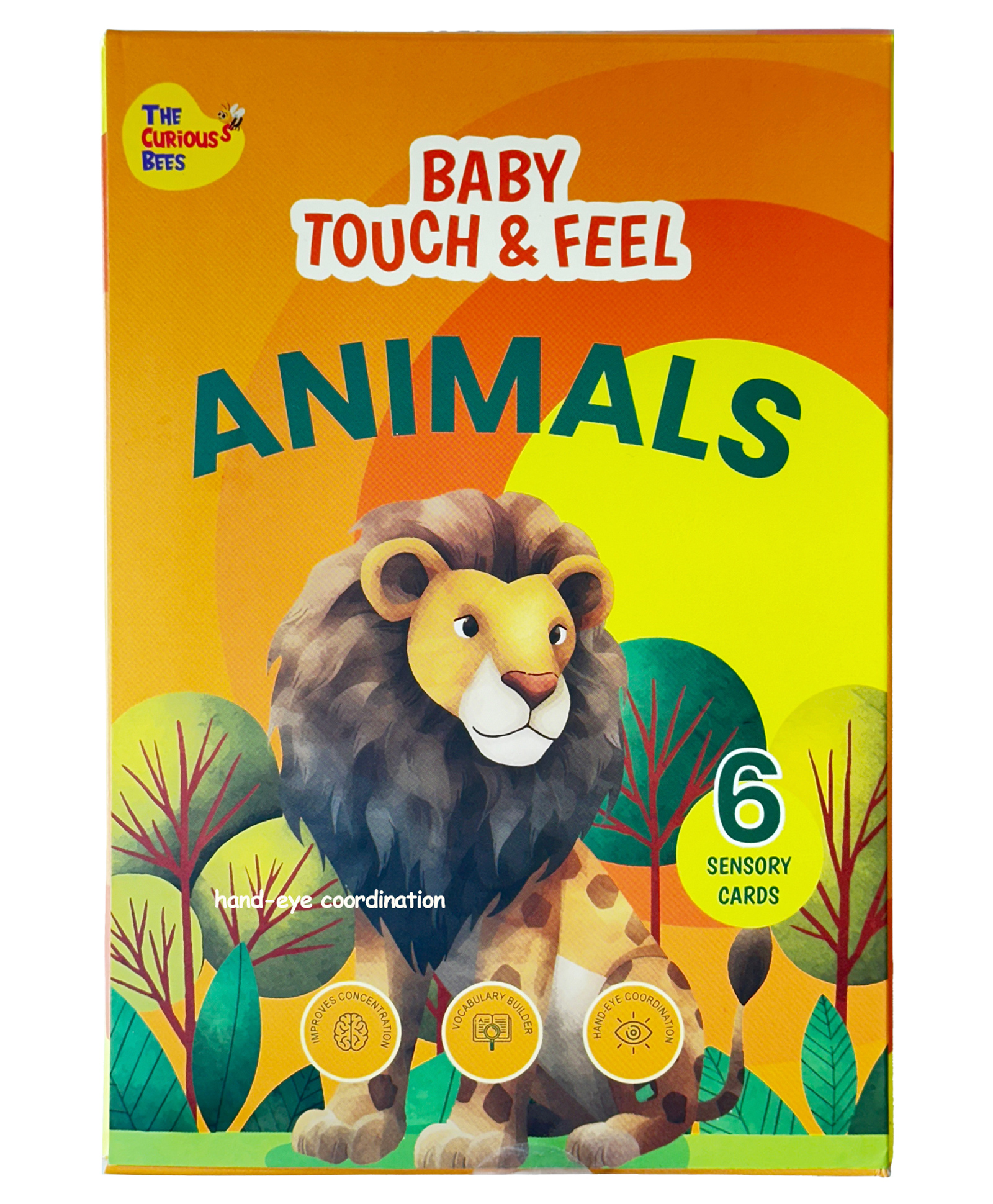 The Curious Bees - Baby Touch and Feel Flash Cards - Animals - 12 touch and feel animals-picture-23