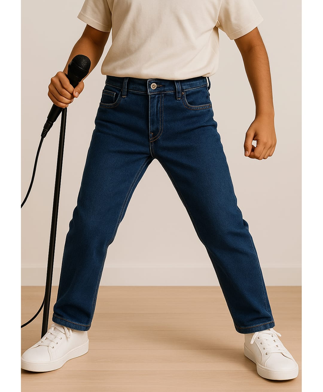 Tales & Stories Denim Solid Jeans - Navy Blue-image-16