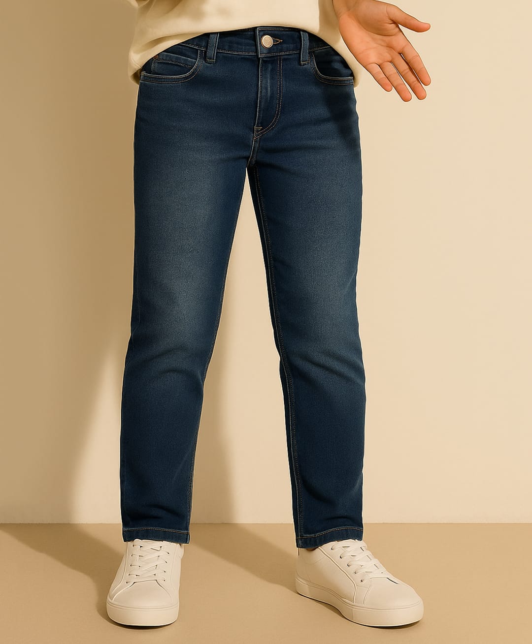 Tales & Stories Denim Mild Washed Jeans - Dark Blue-picture-17