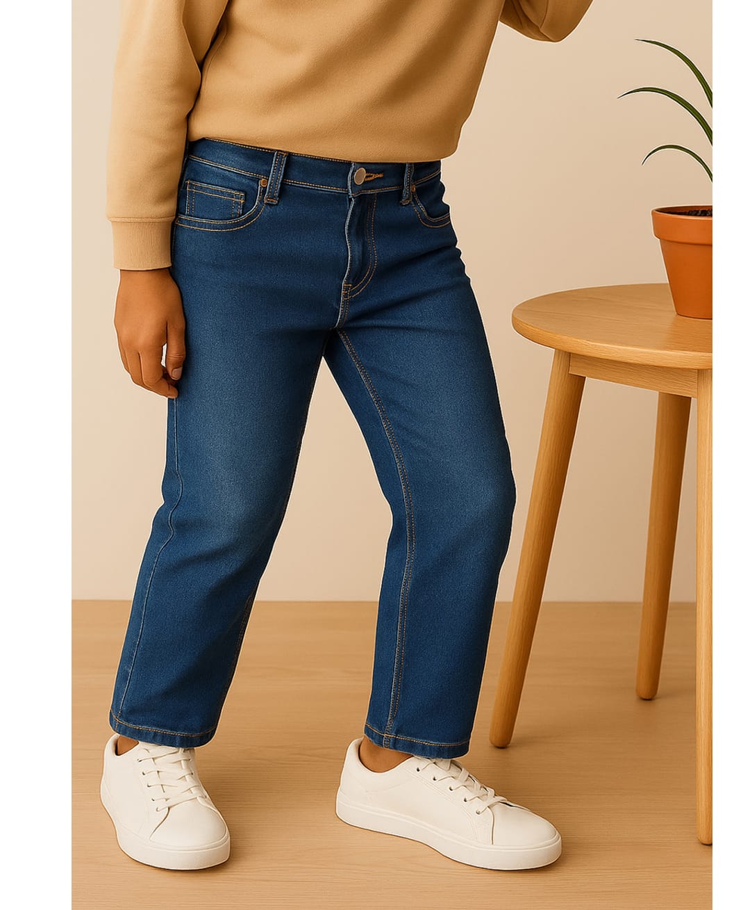 Tales & Stories Denim Mild Washed Jeans - Dark Blue-picture-22