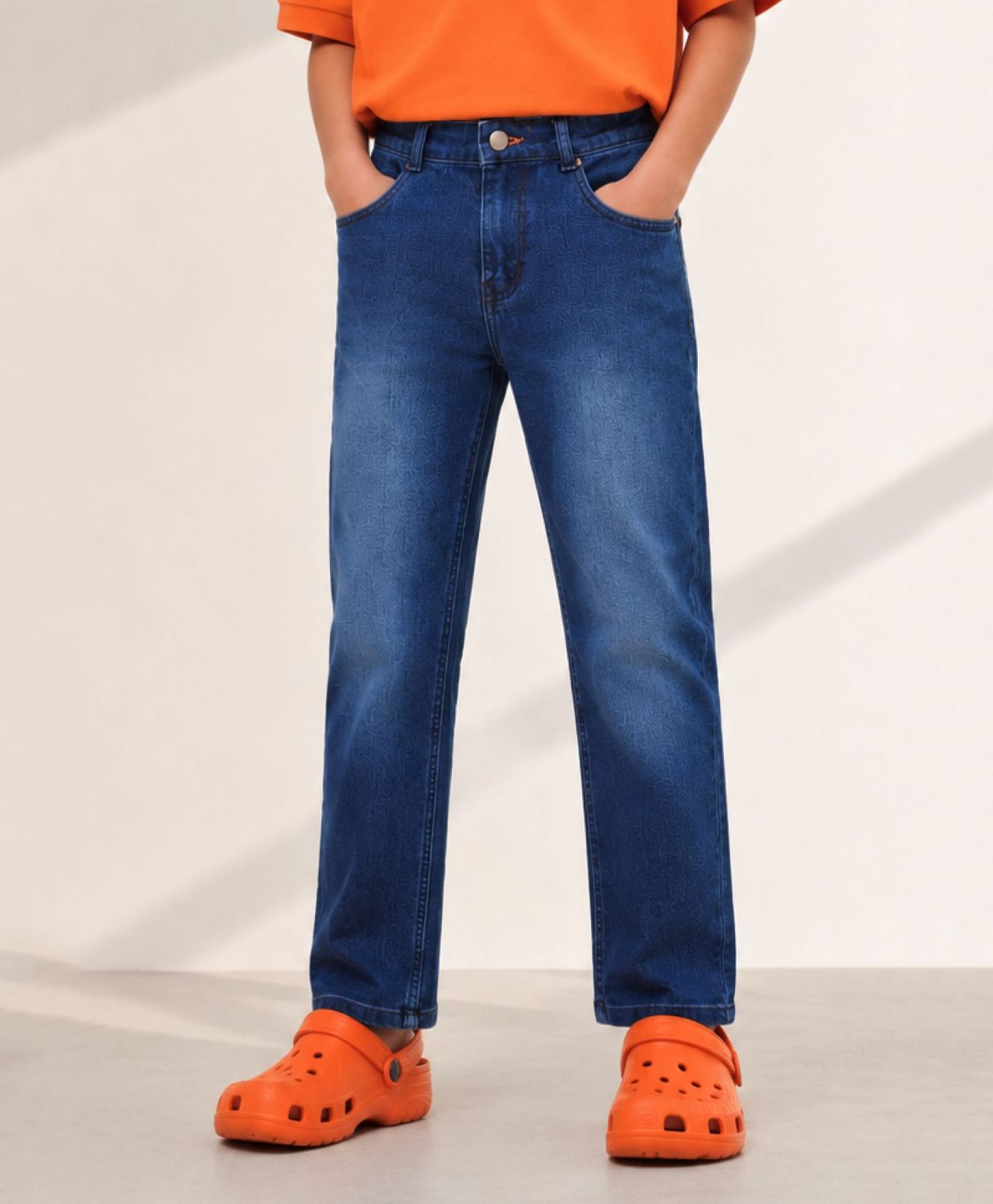 Tales & Stories Denim Mild Washed Slim Fit Jeans - Blue-picture-33