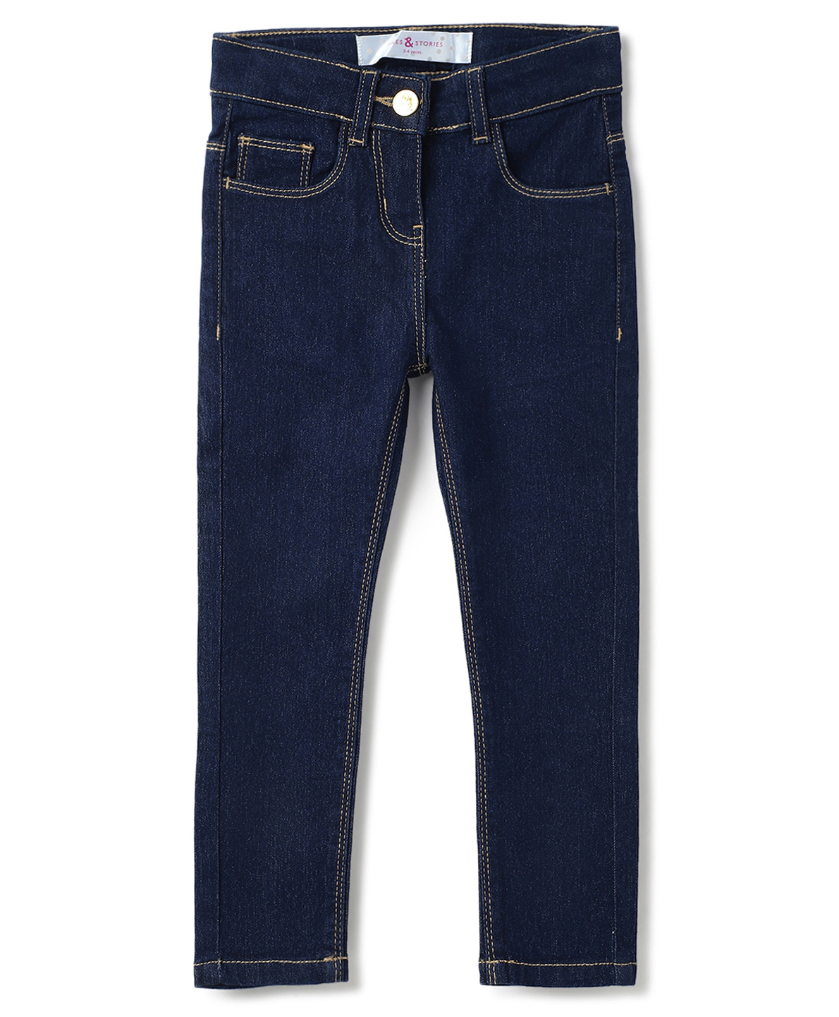 Tales & Stories Denim Mild Washed Slim Fit Jeans - Dark Blue-picture-13