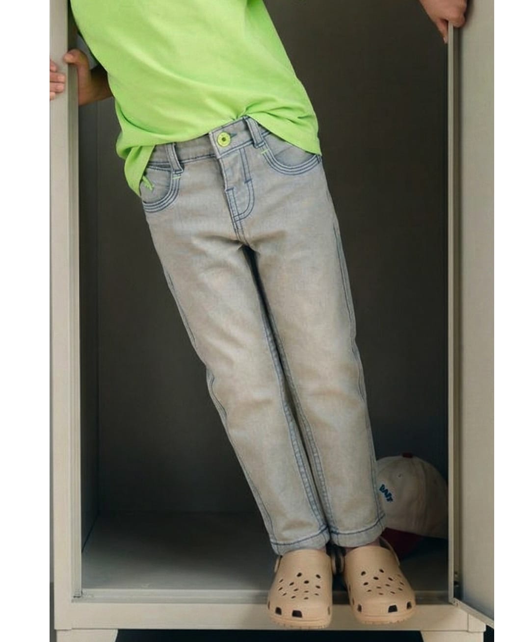 Tales & Stories Denim Solid Slim Fit Jeans - Khaki Tint-picture-26