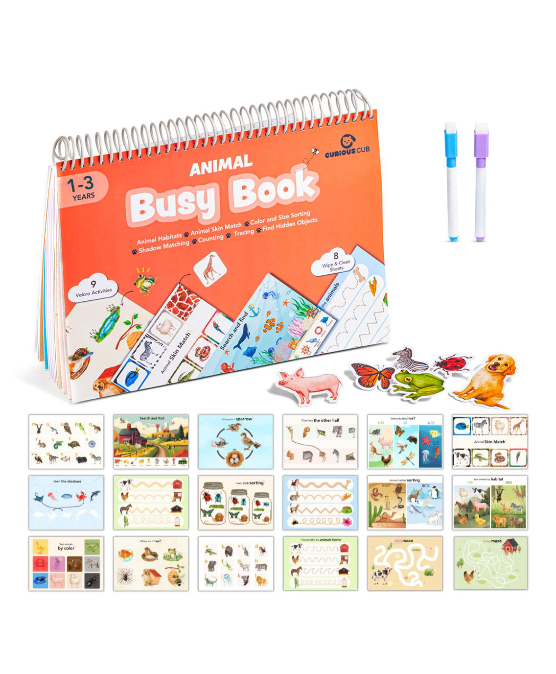 curious cub Busy Book Animal - English-picture-14