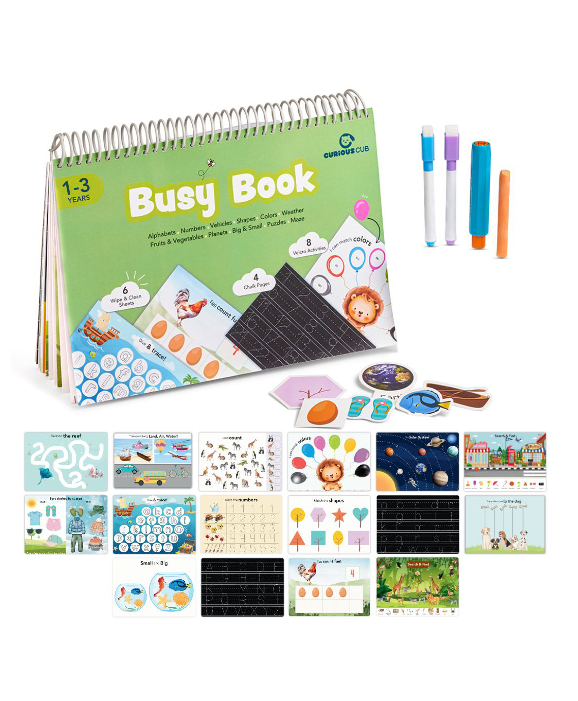 Curious Cub Montessori Busy Book All in One - English-picture-15