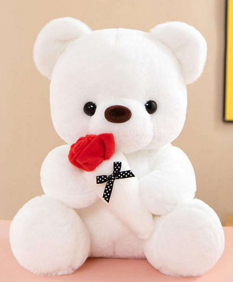 DearJoy Teddy Bear with Rose - Height 28 cm-picture-19