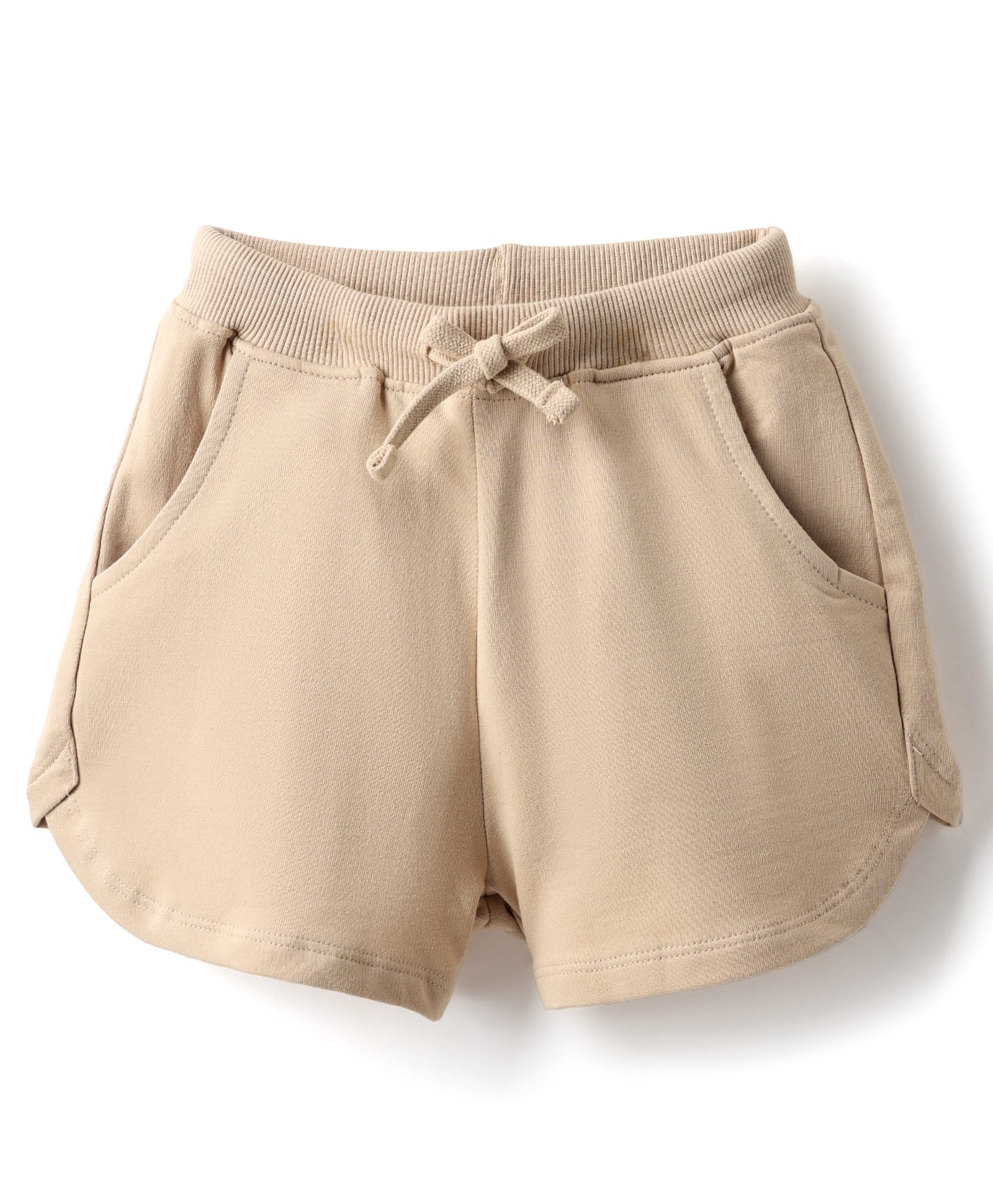 kookie kids india Kookie Kids Woven Above Knee Length Solid Shorts With Pockets - Beige-picture-38