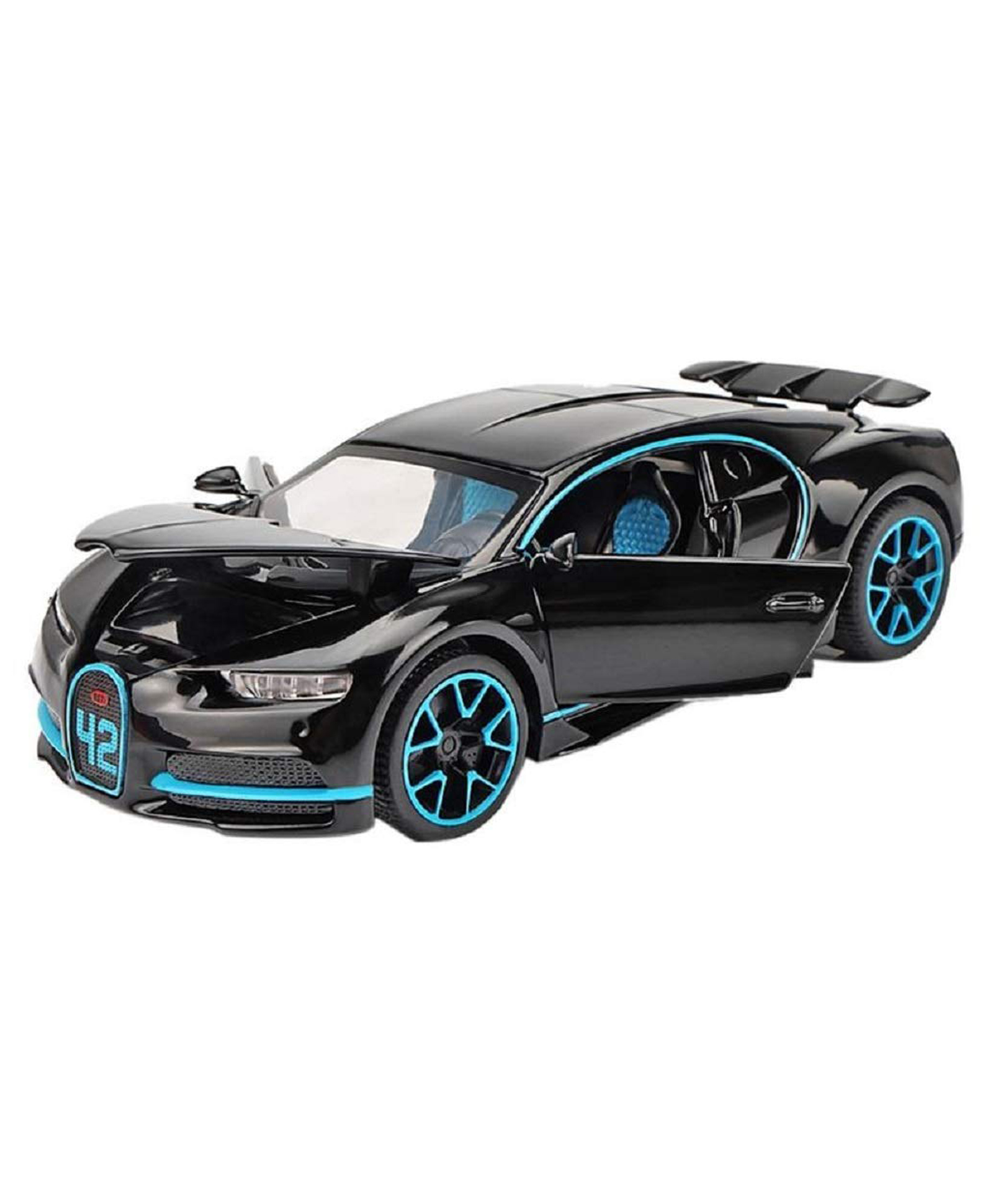 Niyamat 1:32 Bugatti Divo Metal Alloy Pull Back Car Diecast Electronic Toys with Openable Door sLights and Music, Decorative, Mini Vehicles Toys for Kids, Birthday Gift (Green)-picture-20