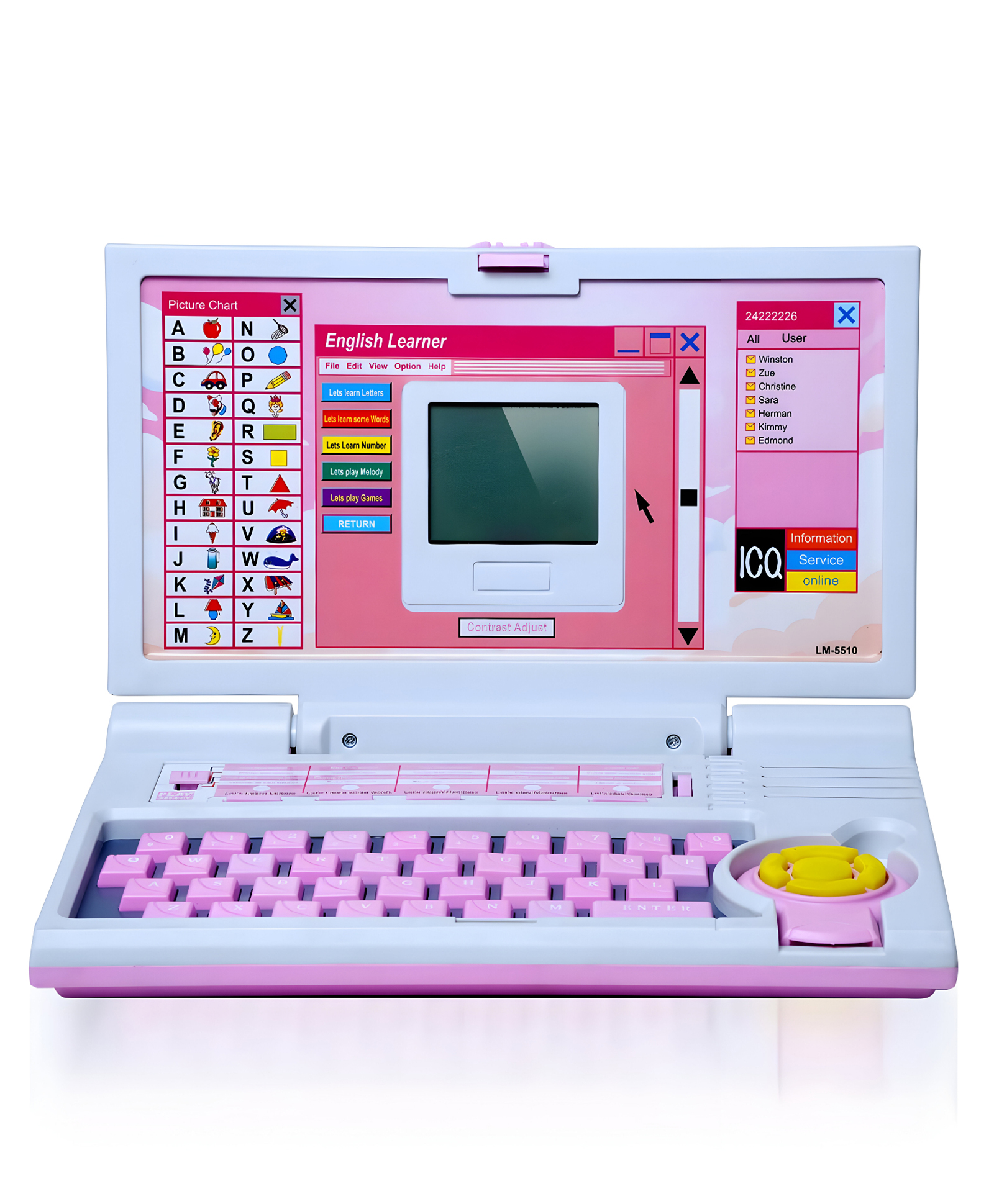 NEGOCIO Educational Laptop Computer Toy for Kids- 20 Fun Activity Learning Machine, Now Learn Letter, Words, Games, Mathematics, Music, Logic, Memory Tool- PACK OF 1- COLOR MAY VARY-image-9