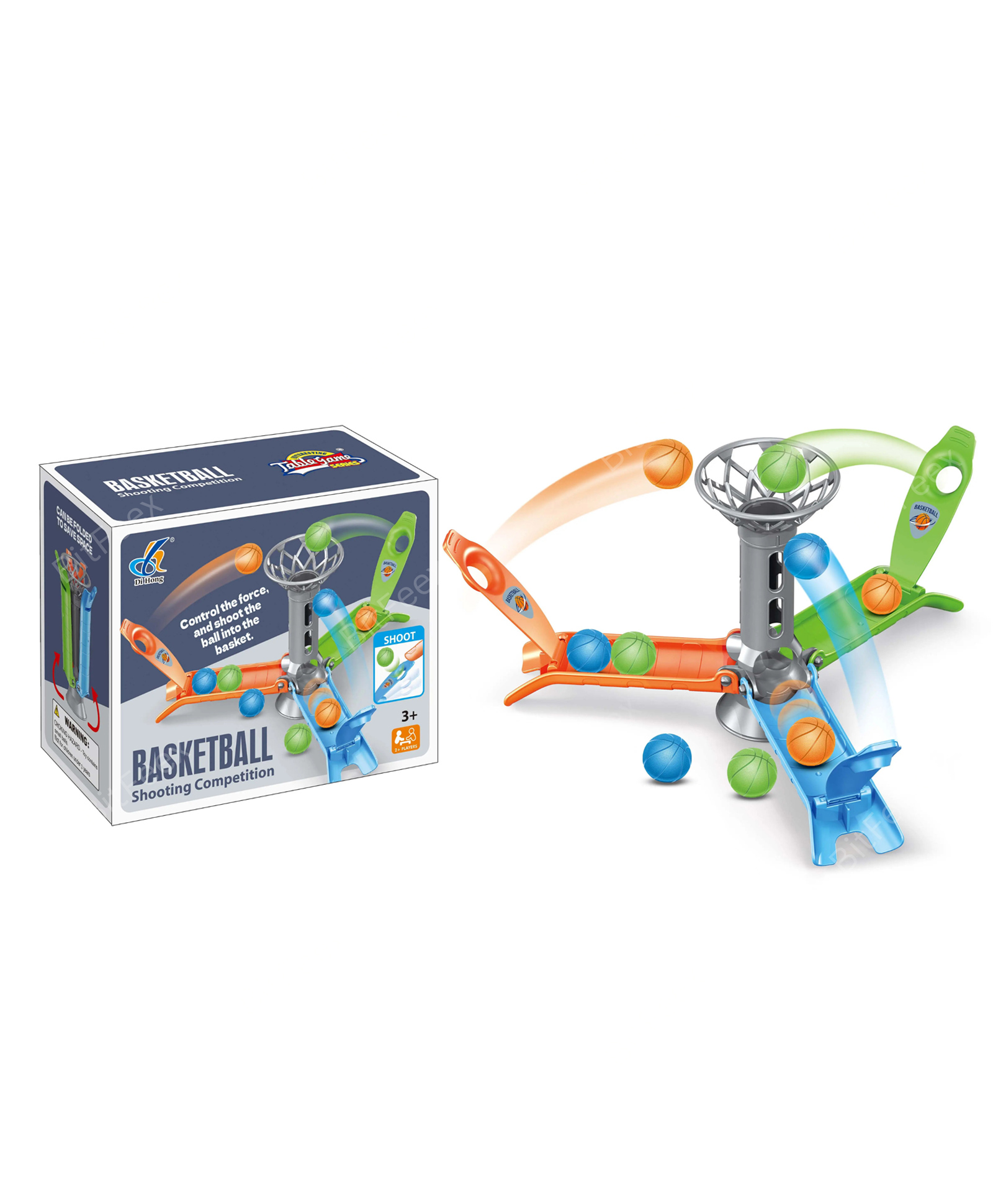 BitFeex 3 Player Basket Ball Game | Activity Game toys play with Family | Best Birthday Gift for kids - Green