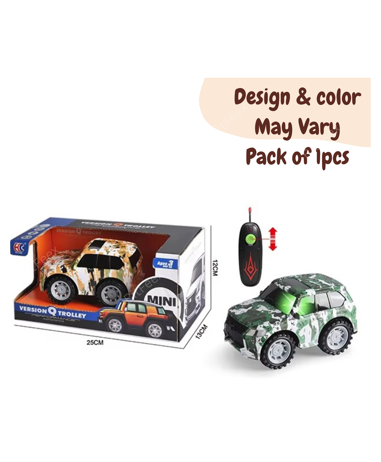 BitFeex Remote Control Colorfull car Mini | Best Birthday Gift For kids Black & White