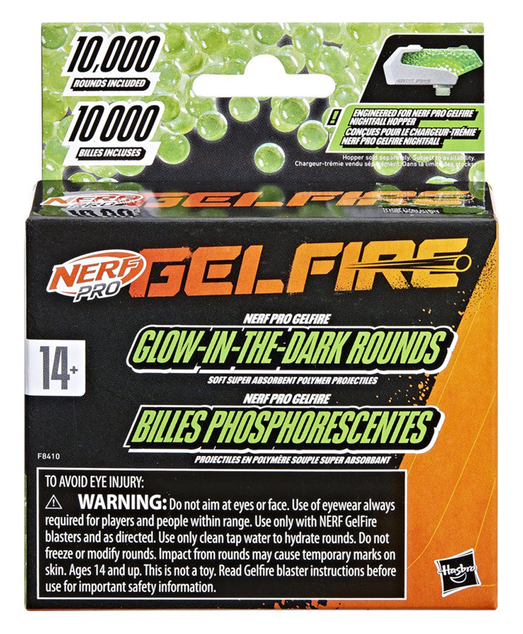 Nerf Pro Gelfire Nightfall Hopper Blasters With 10000 Glow in the Dark Tracer Rounds - Light Green
