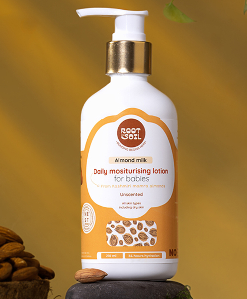 ROOT and SOIL Almond Milk Daily Moisturizing Lotion for Babies | Prevents & Solves Dry Skin | 0+ m | 210 ml-picture-10