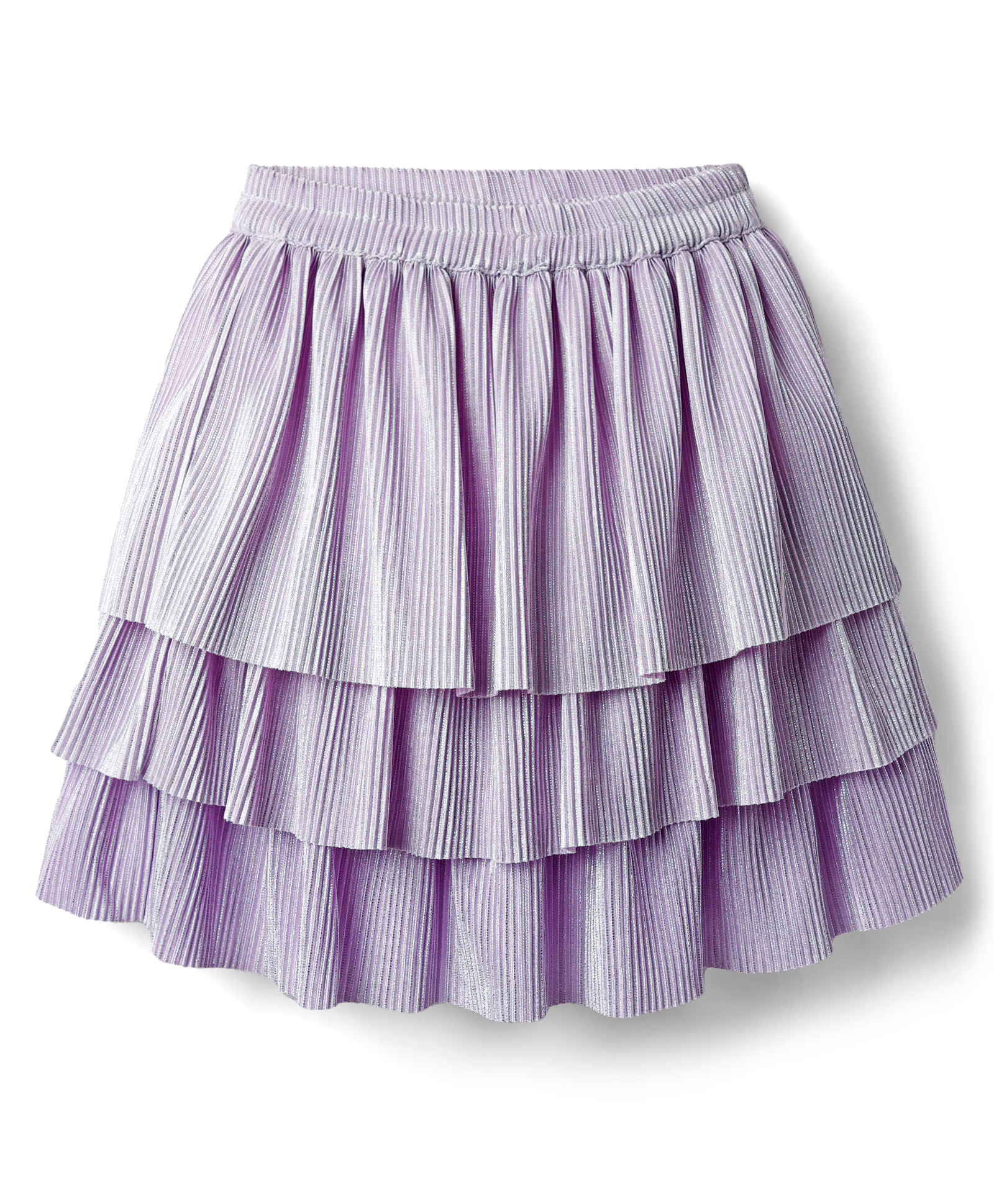 kookie kids india Kookie Kids Woven Above Knee Length Solid Color Layered Skirt - Lavender-picture-20