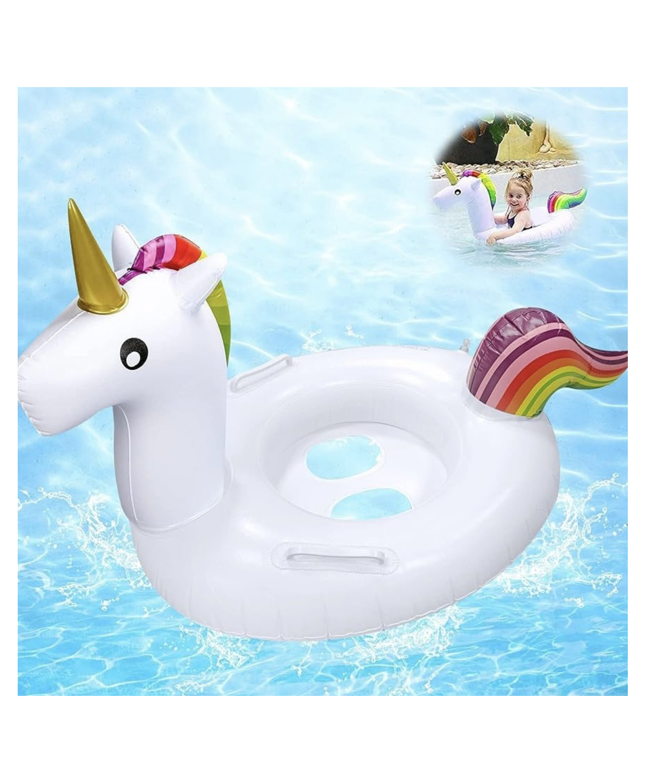 ARCADE TOYS swimming tube unicorn shape for kids - White-picture-37