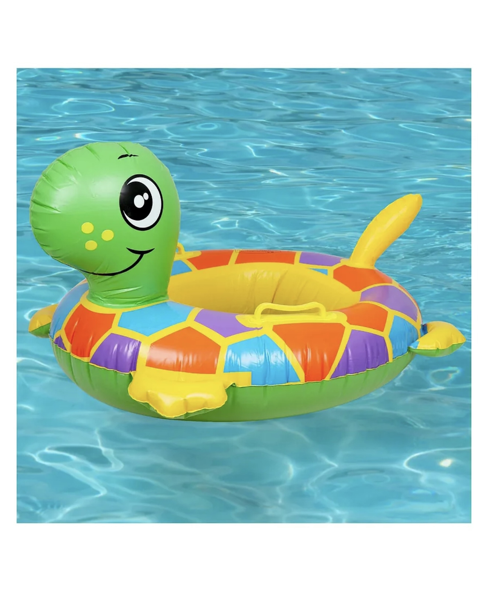 ARCADE TOYS Tortoise Shape Pool Float tube Swimming tube Beach Toy for kids (Colour may vary)-picture-47