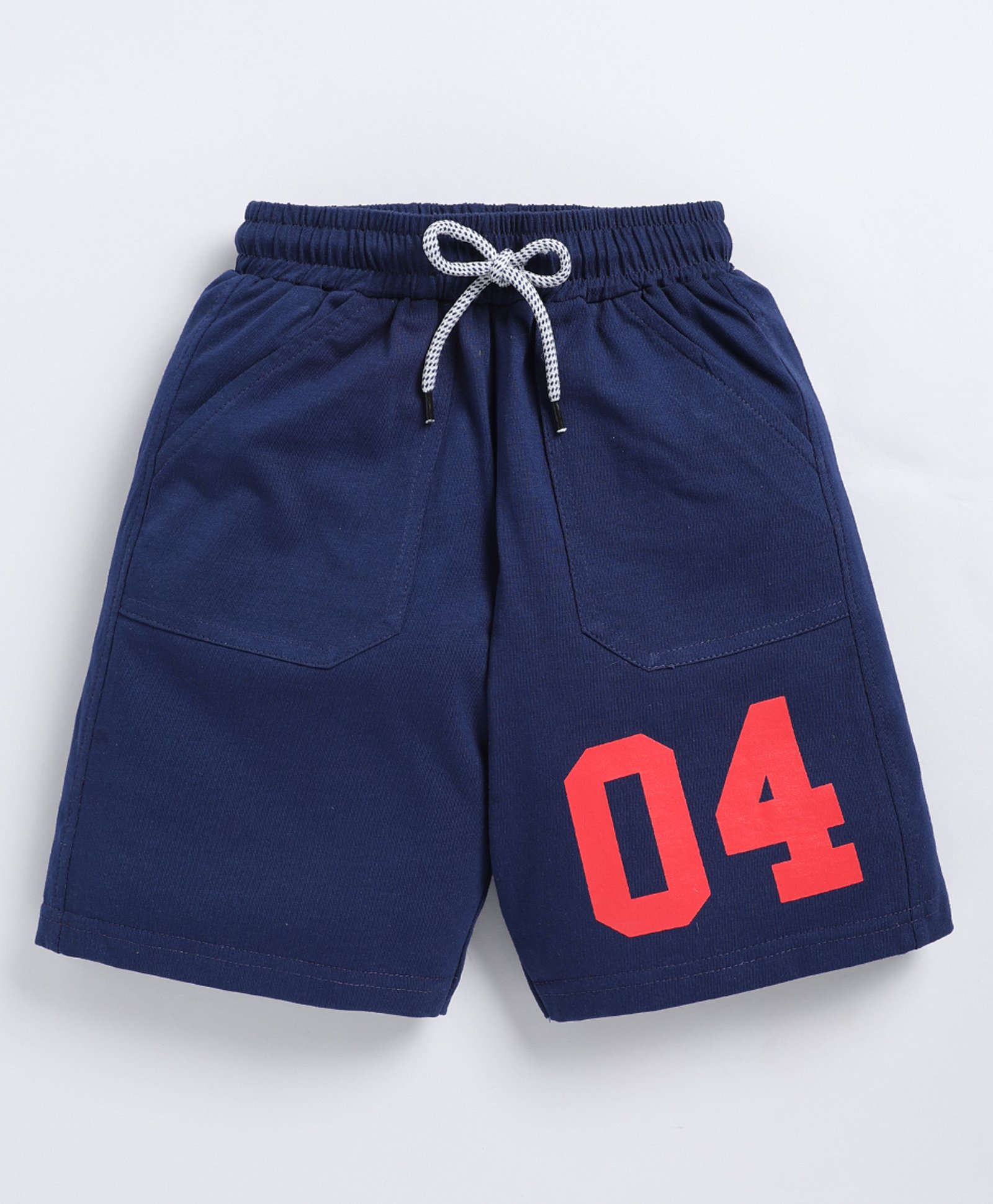 Kidcity Cotton Sinker 04 Number Printed Shorts - Navy Blue-picture-11