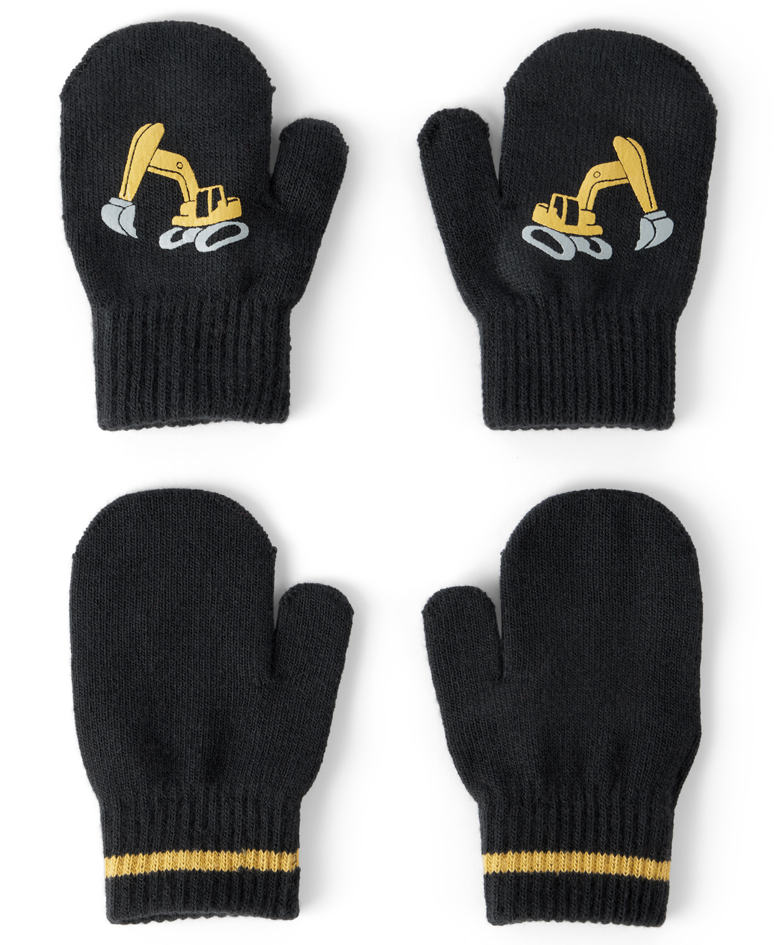 Carter's Knit Gloves With Vehicel Print Pack Of 2 - Black