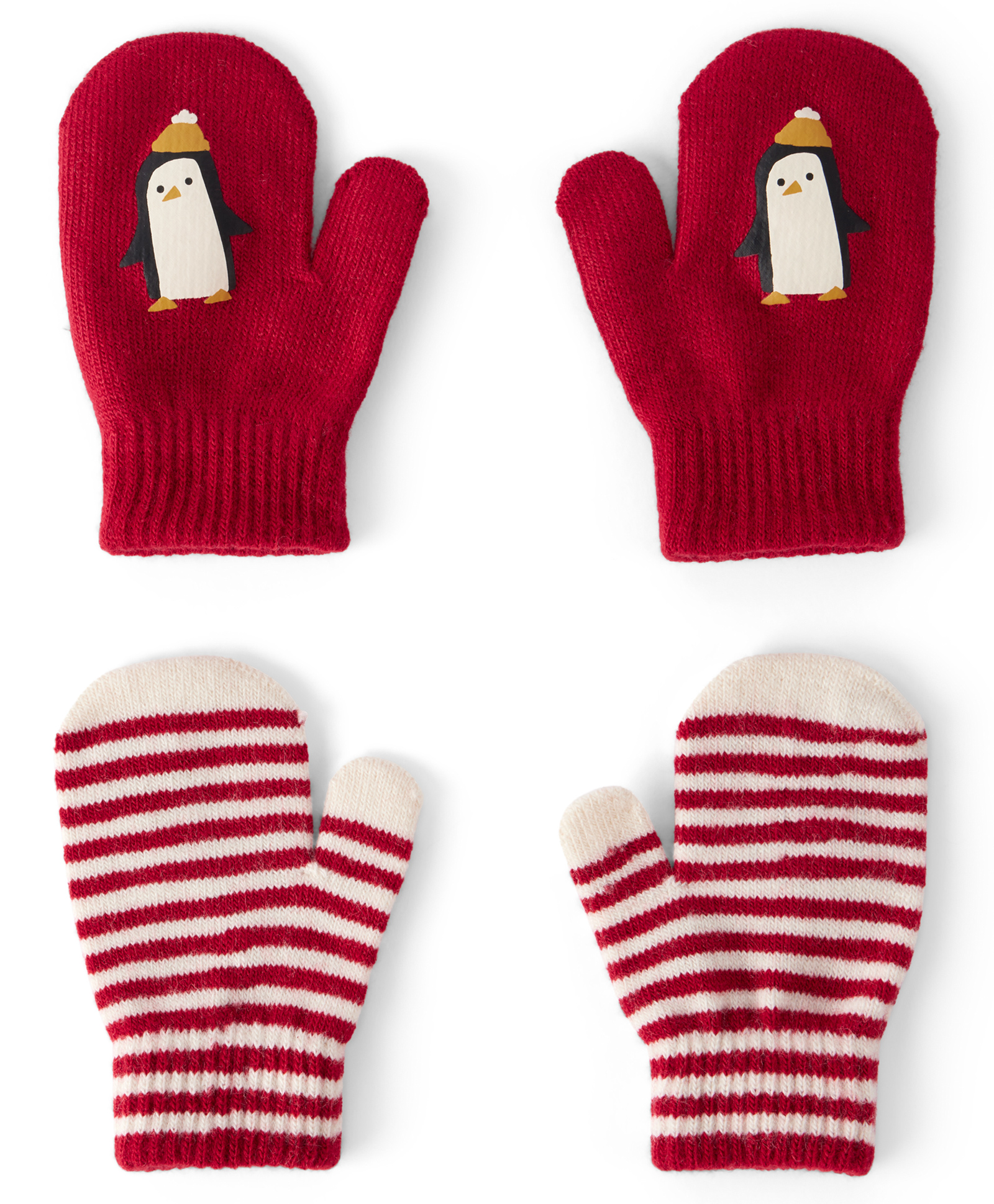 Carter's Knit Gloves With Penguin Print Pack Of 2 - Red-picture-39