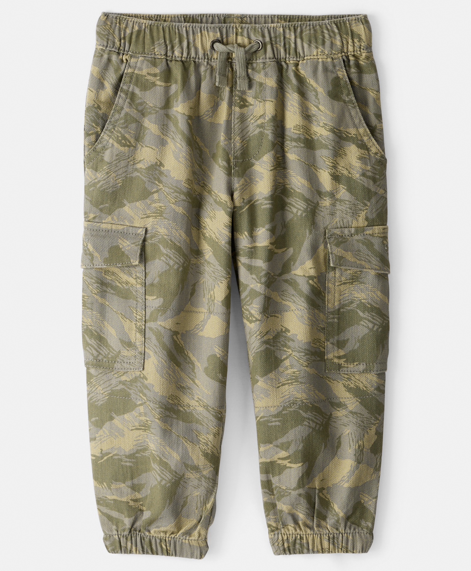 Carter's Knit Full Length Cargo Pants with Camouflage Print - Olive Tan & Grey-picture-18