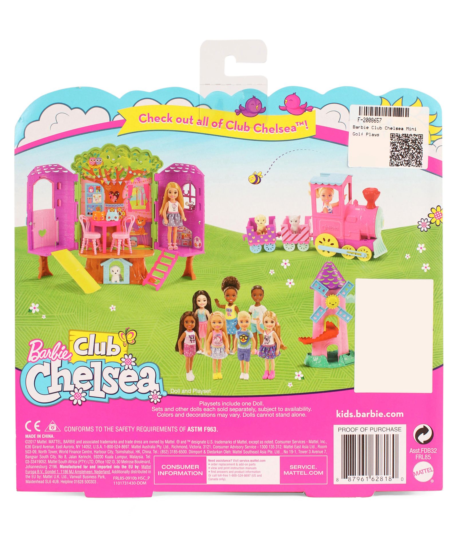 barbie club chelsea mini golf playset