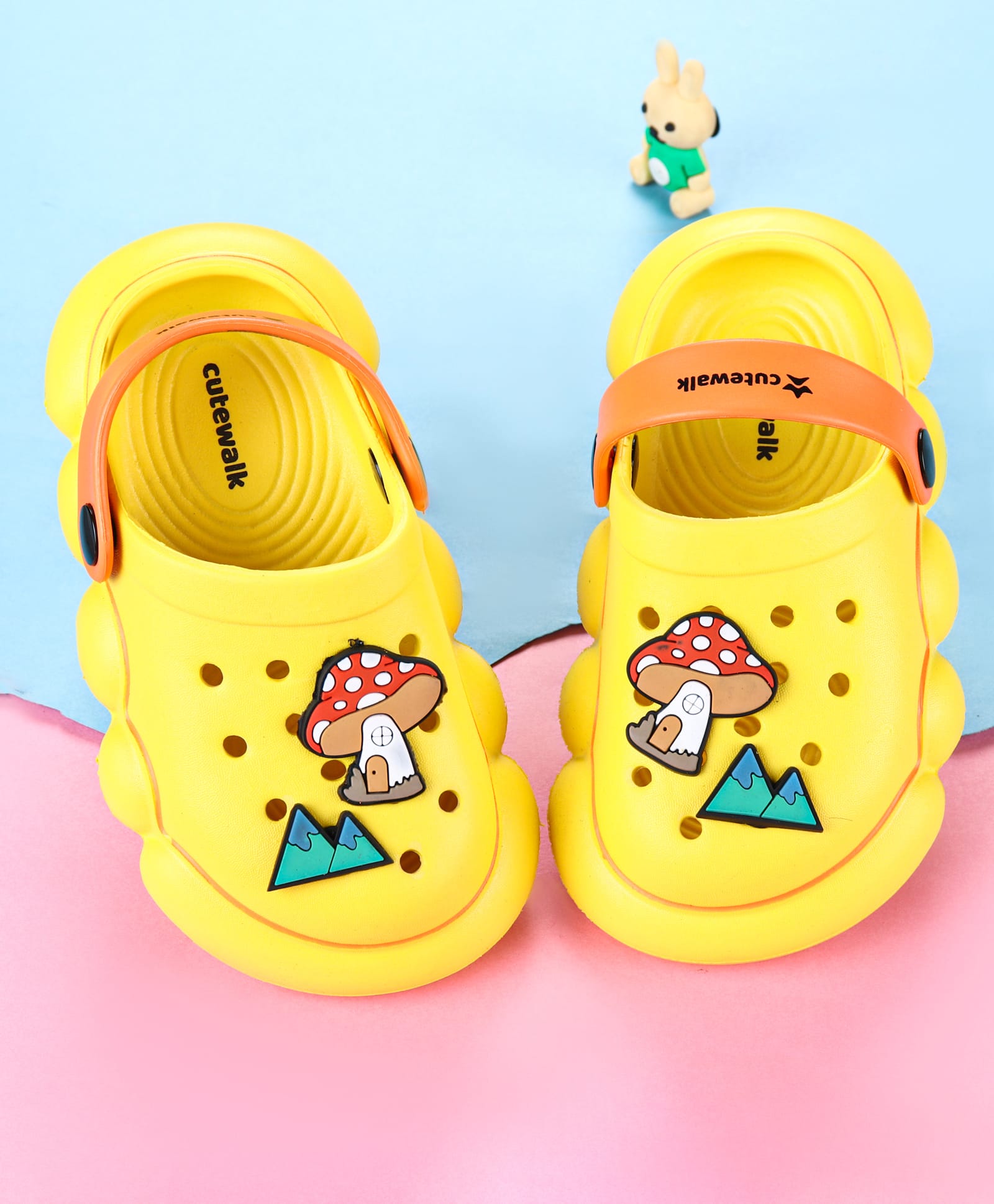 Cute Walk by Babyhug Clogs with Backstrap & Applique - Yellow-picture-17