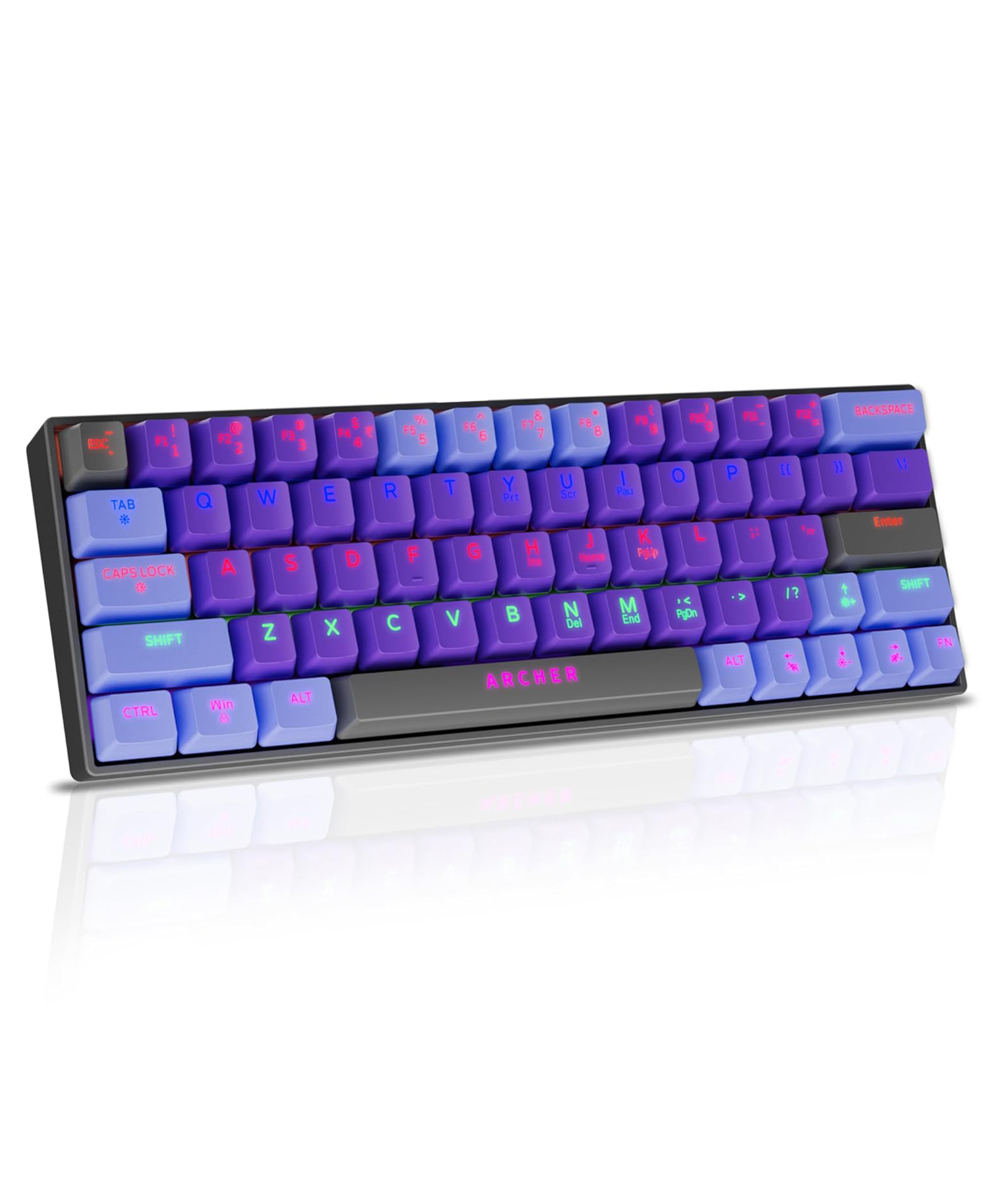 Archer Tech Lab Astra M400 Wired Mechanical Gaming Keyboard | 17 RGB Effects, Blue Switches Tactile Feedback| 63 Keys+ 26 Anti-Ghosting, 50 Million Clicks for Laptop Windows Mac PS4 PS5 Xbox (Blue)-picture-13