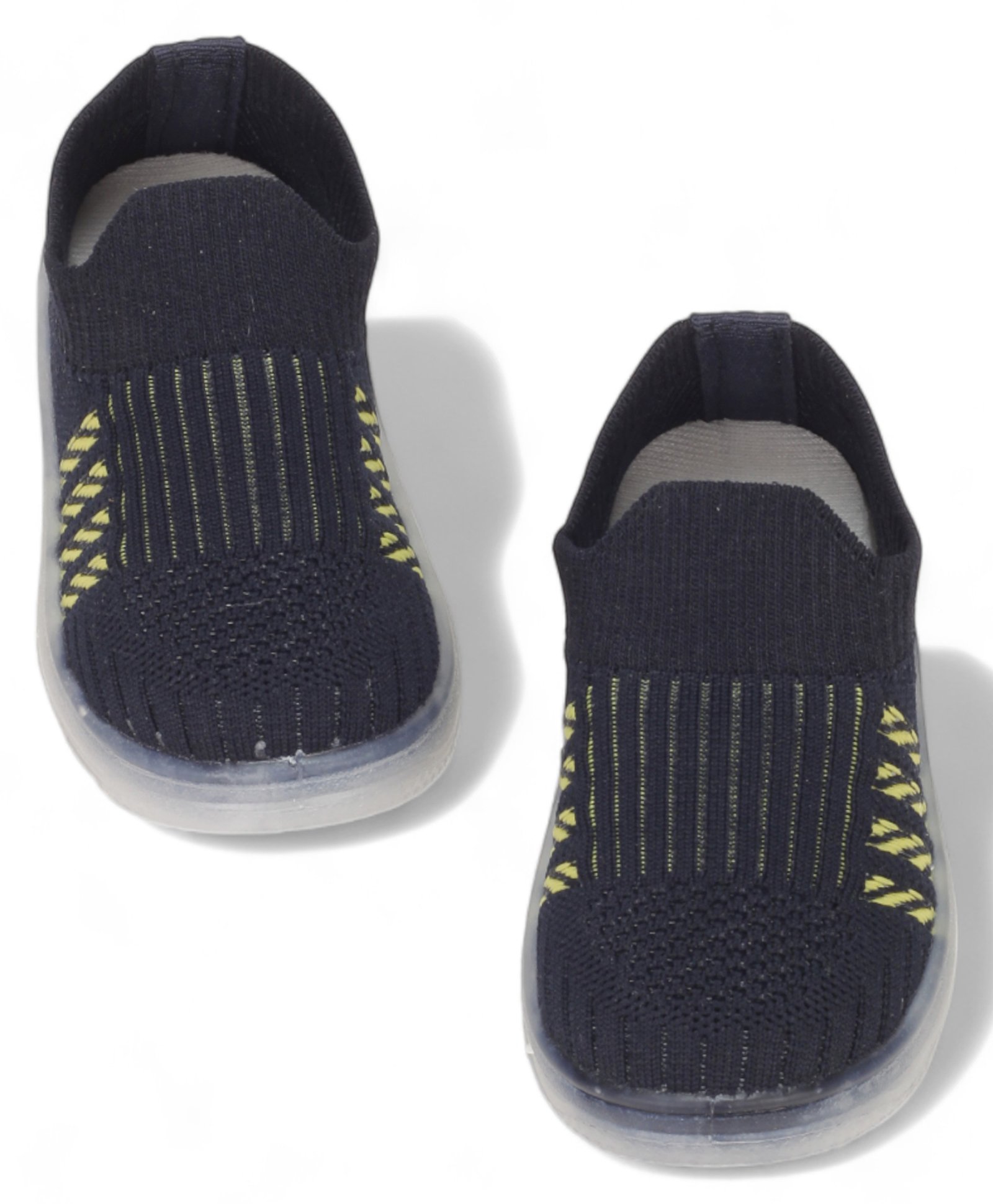 Lil Lollipop Mesh Detailed Abstract Designed Slip On LED Shoes - Navy Blue-picture-19
