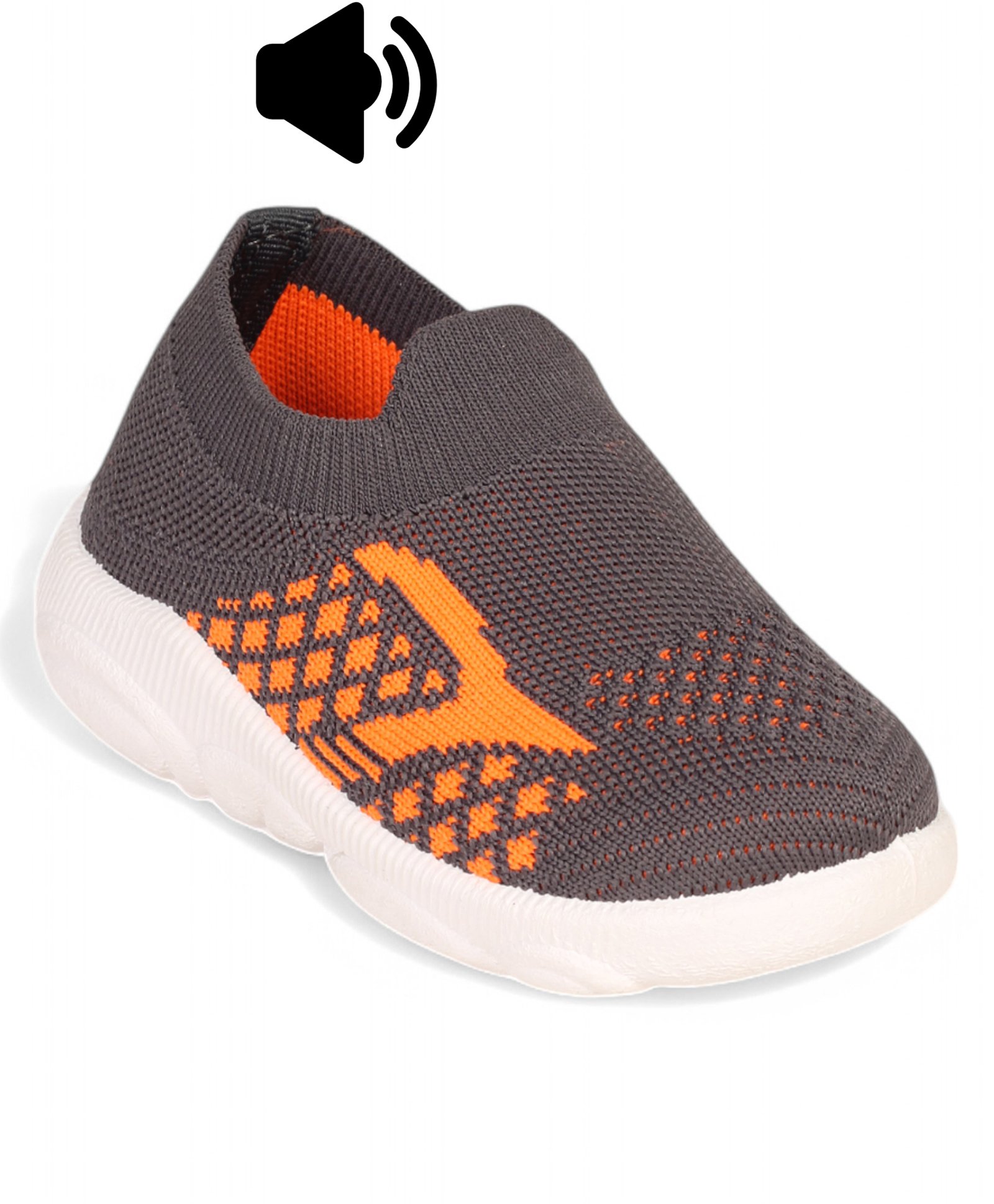 Lil Lollipop Mesh Detailed & Abstract Designed Musical Shoes - Dark Grey-picture-29