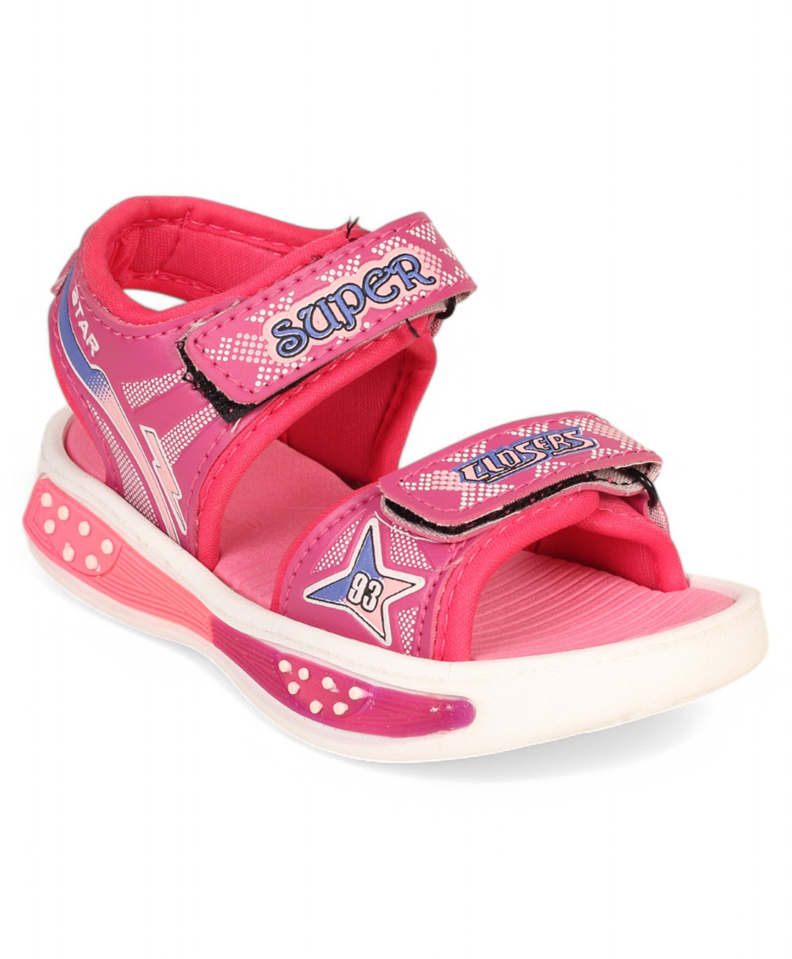 Lil Lollipop Polka Dots Designed Sandals With Velcro Closure - Pink-image-34