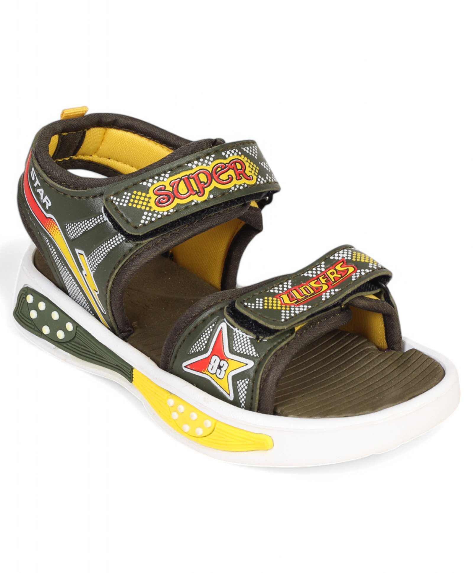 Lil Lollipop Polka Dots Designed Sandals With Velcro Closure - Green-image-8