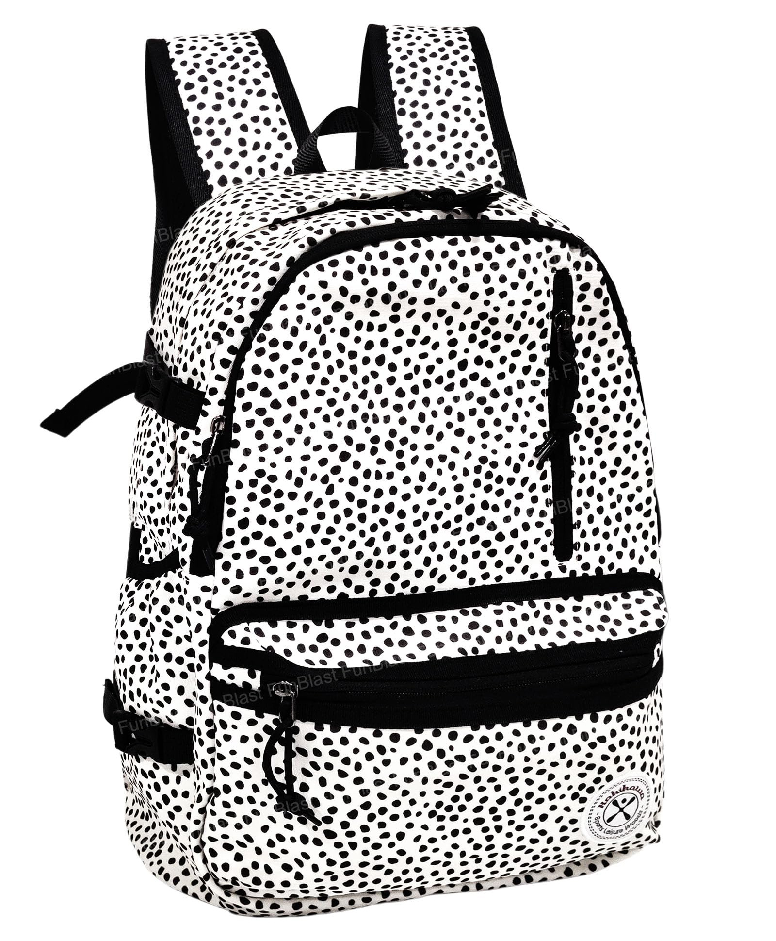 FunBlast Large Capacity Printed Backpack for School & College StudentsWhite - Height 17 Inch-image-12