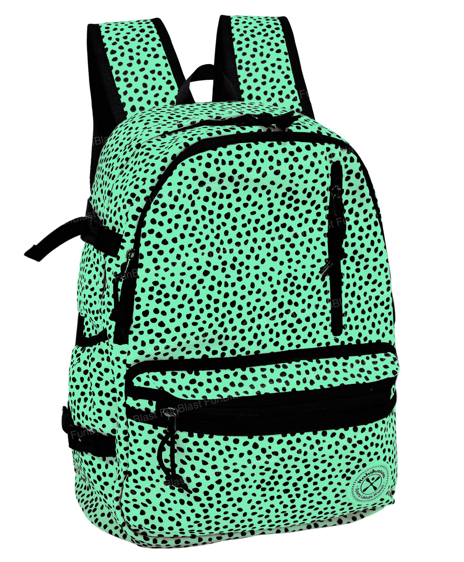 FunBlast Large Capacity Printed Backpack for School & College StudentsGreen Height 17 Inch-image-11