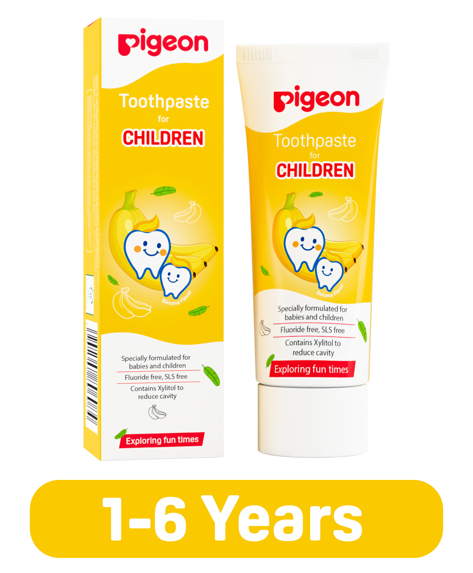Pigeon Children Toothpaste Banana Flavour - 45 g-picture-46