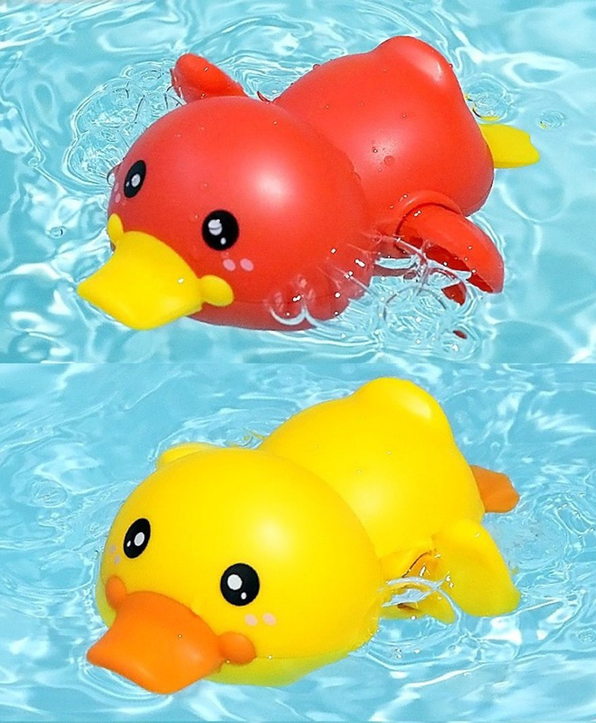 ADKD Swimming Duck Wind Up Bath Toys Pack Of 2 - (Color & Design May Vary)-picture-40