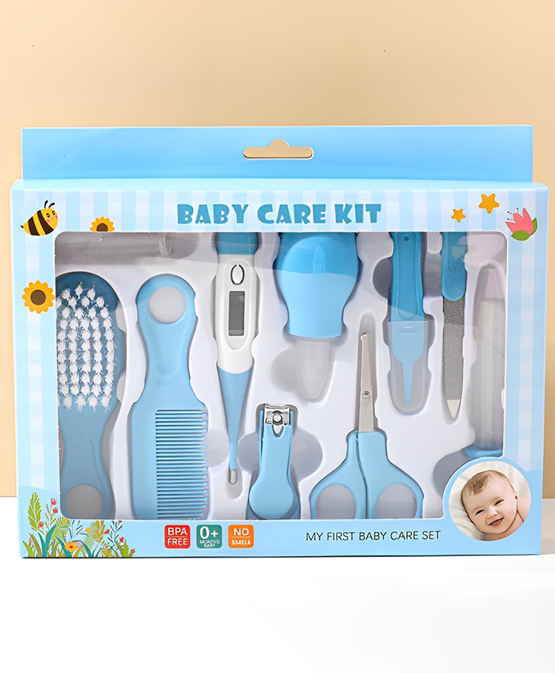 ADKD 10 in 1 Miniature Baby Grooming Kit, Portable Newborn Grooming Essentials, Includes Finger Brush, Nail Scissors, Comb, Tweezer, and More-Color May Vary-picture-29